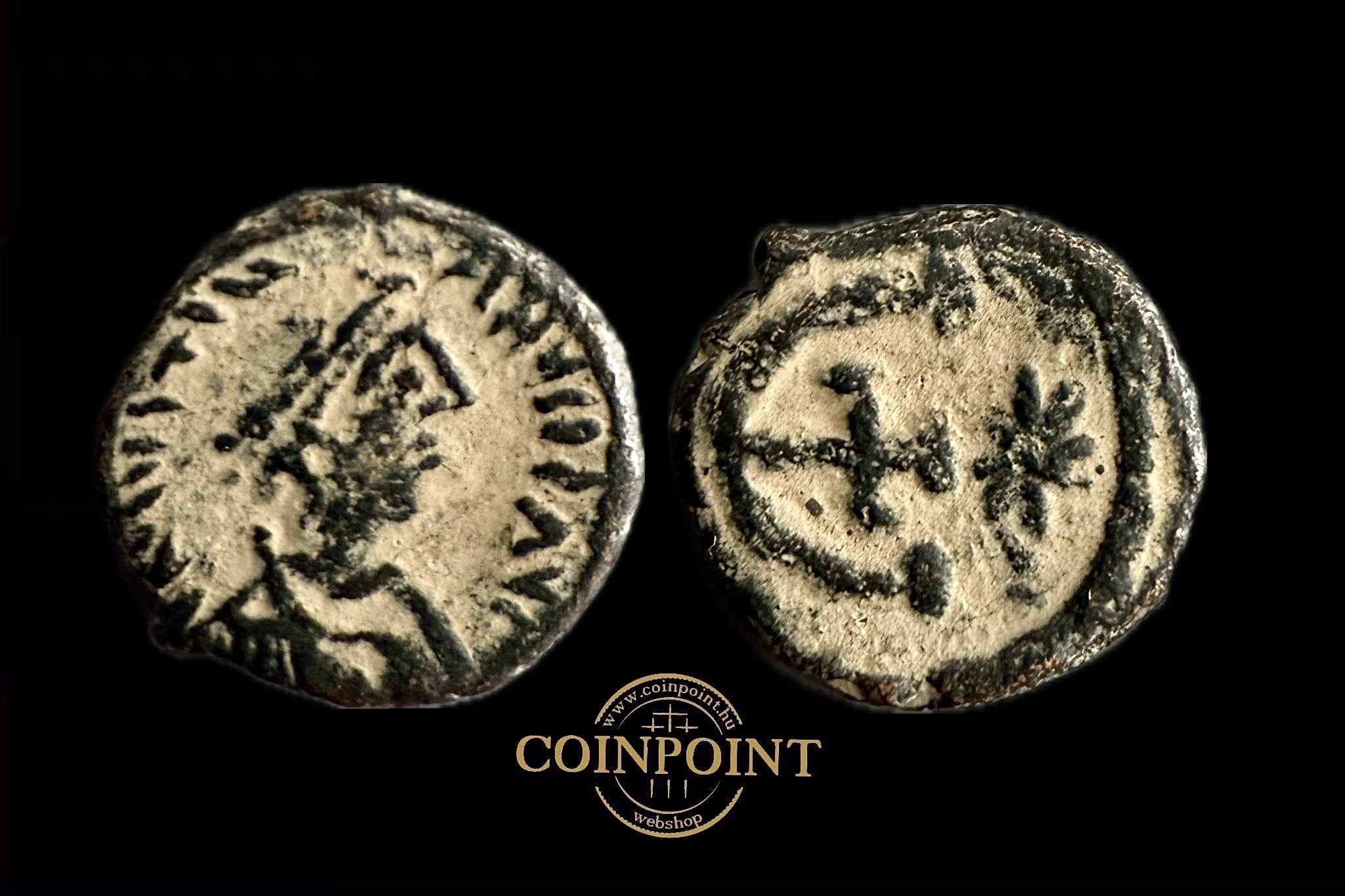 I.Justinian Pentanummium (i.sz.527-565) sivatagi patina Sear 244