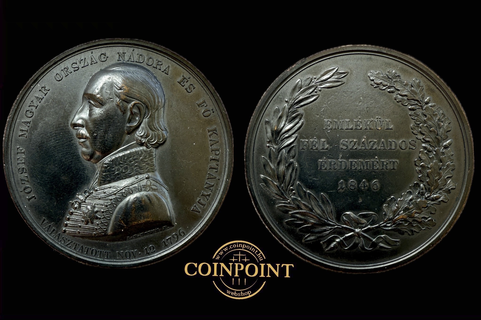 József nádor 1846 Fél százados érdemért emlékérem