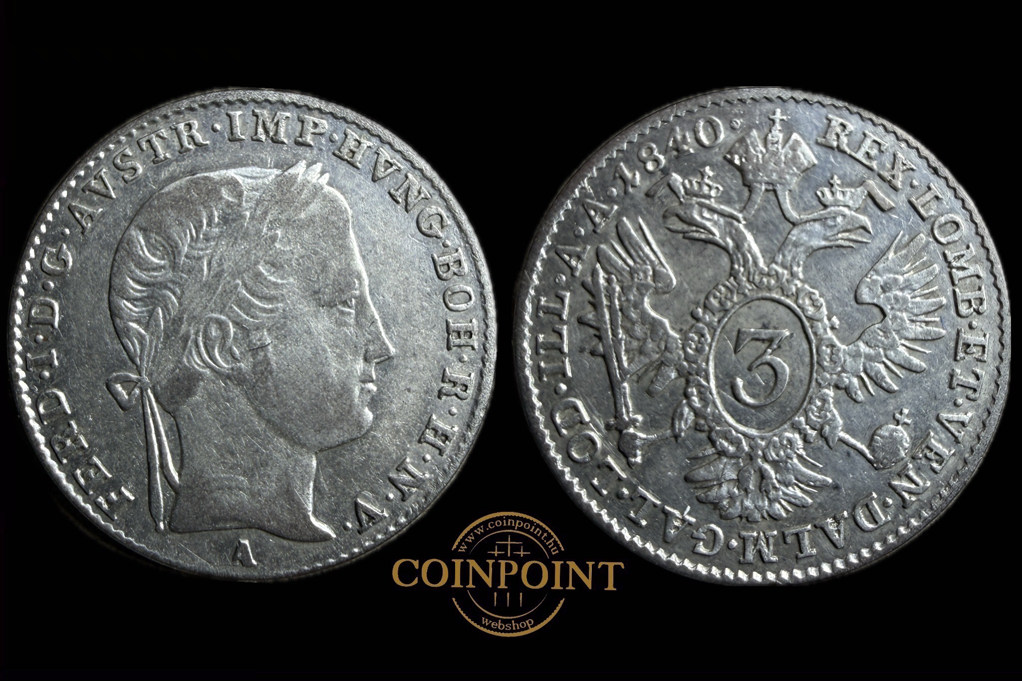 V.Ferdinand 3 Krajcár 1840A