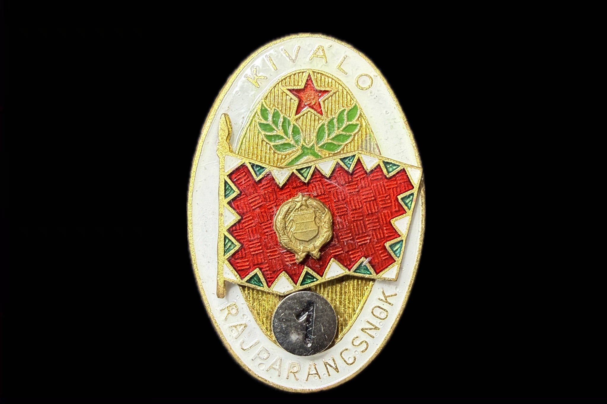Magyar Néphadsereg Kiváló 1 Rajparancsnok Jelvény