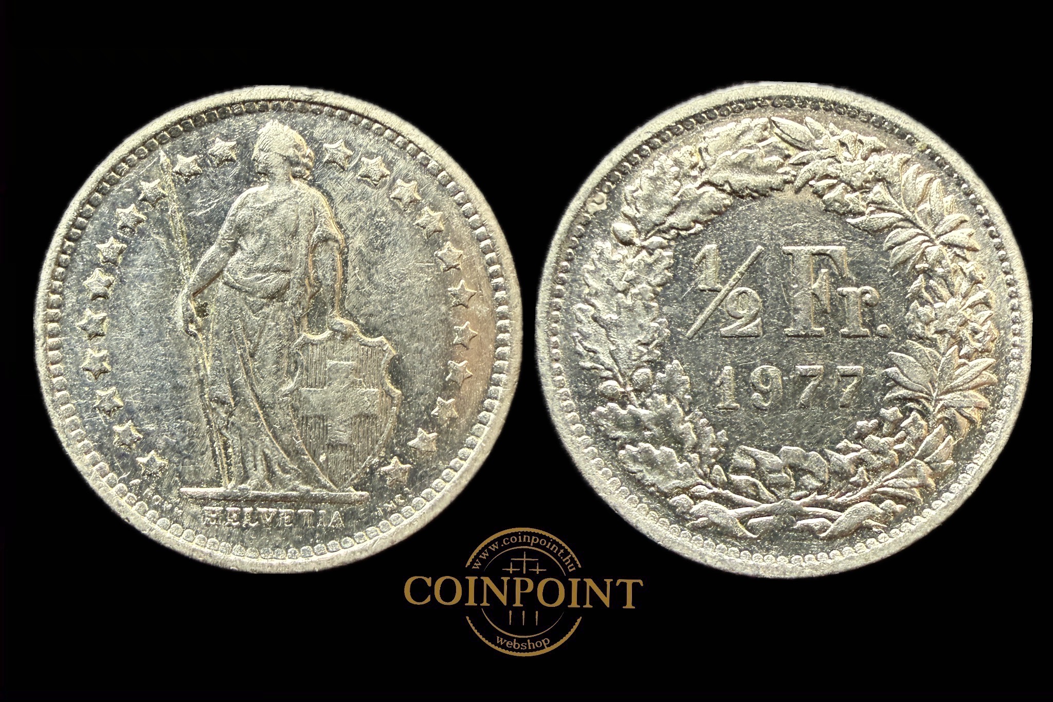 Svájc 1/2 Franc 1977