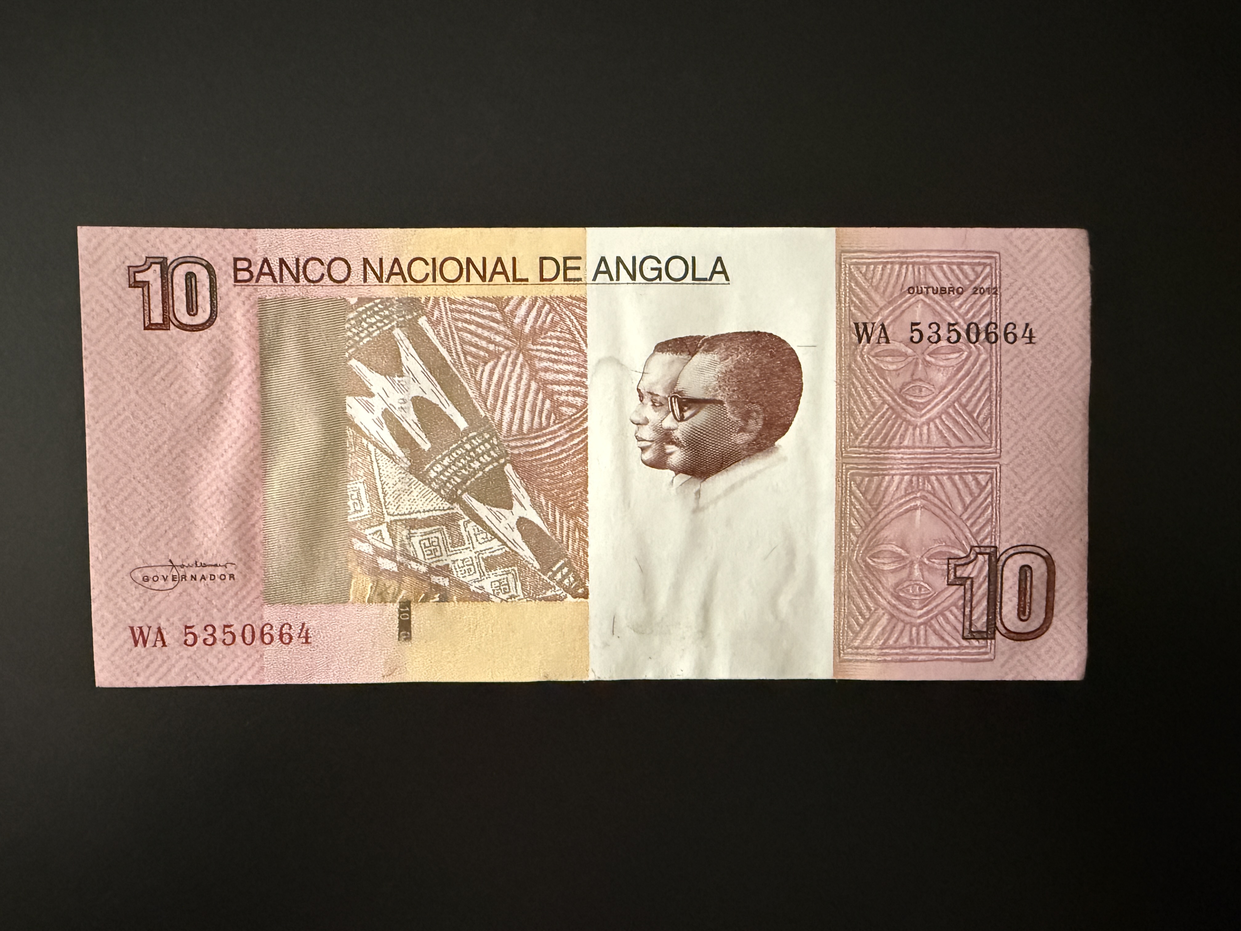 ANGOLA 10 Kwanzas 10.2012 (P.151B) aUNC (hullámos papír)