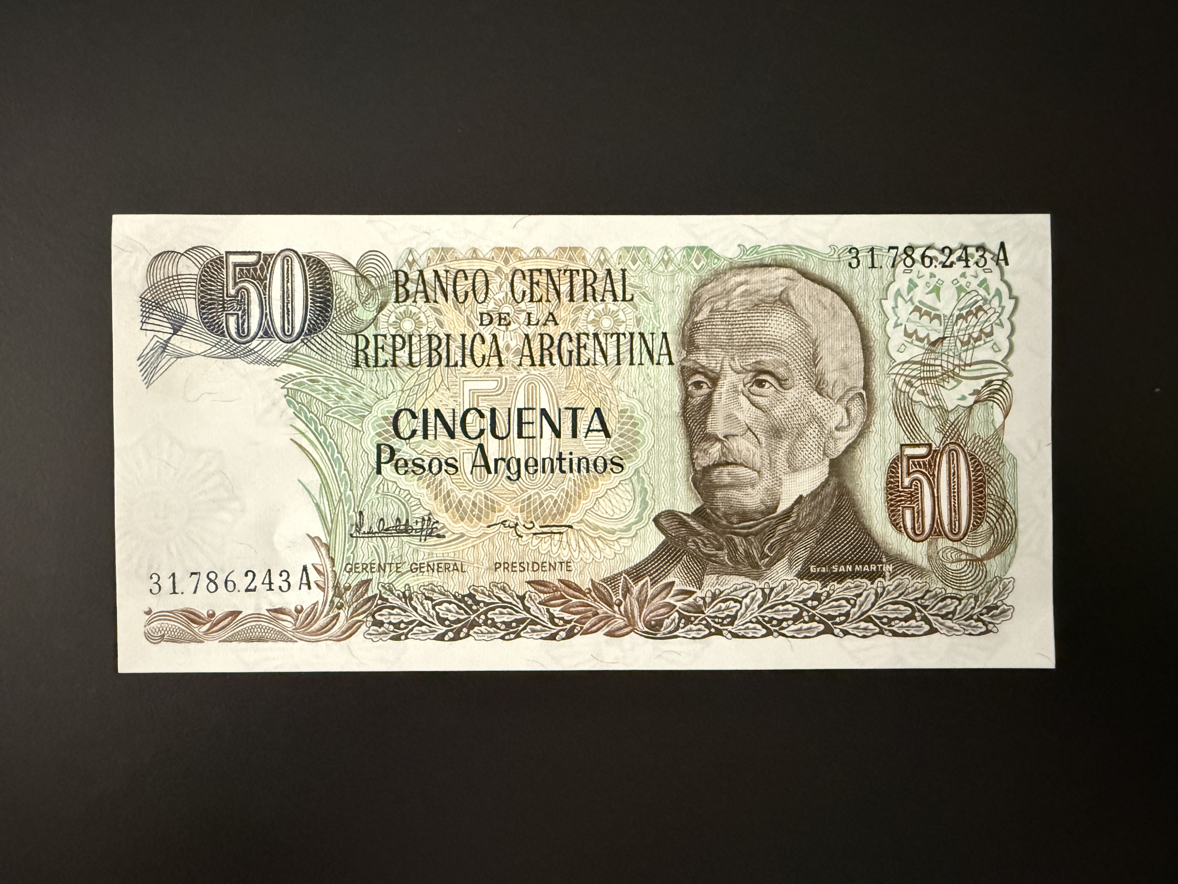 ARGENTINA 50 Pesos Argentinos ND (1983-1985) (P.314) UNC