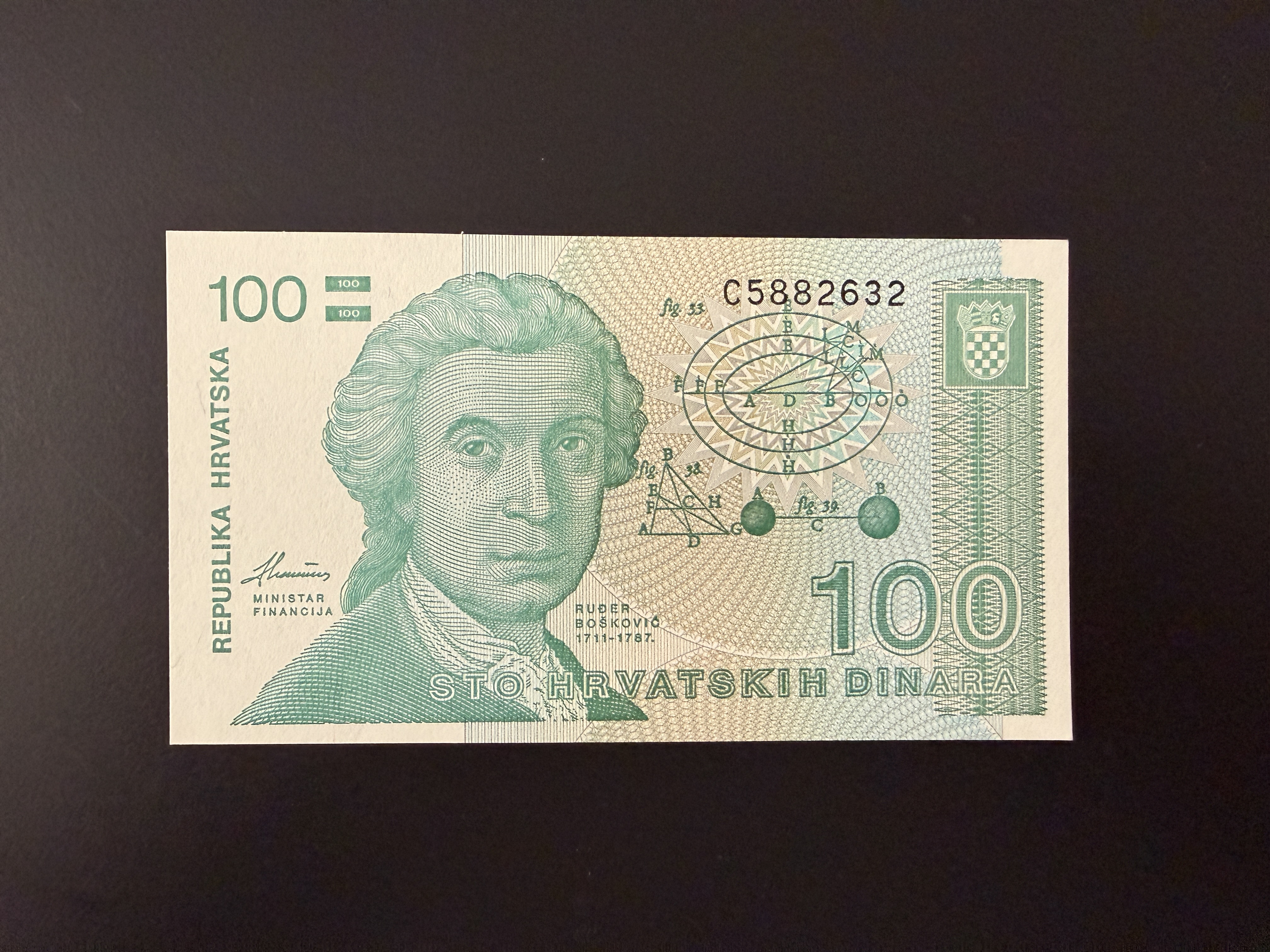 CROATIA 100 Hrvatskih Dinara 8.10.1991 (P.20) UNC