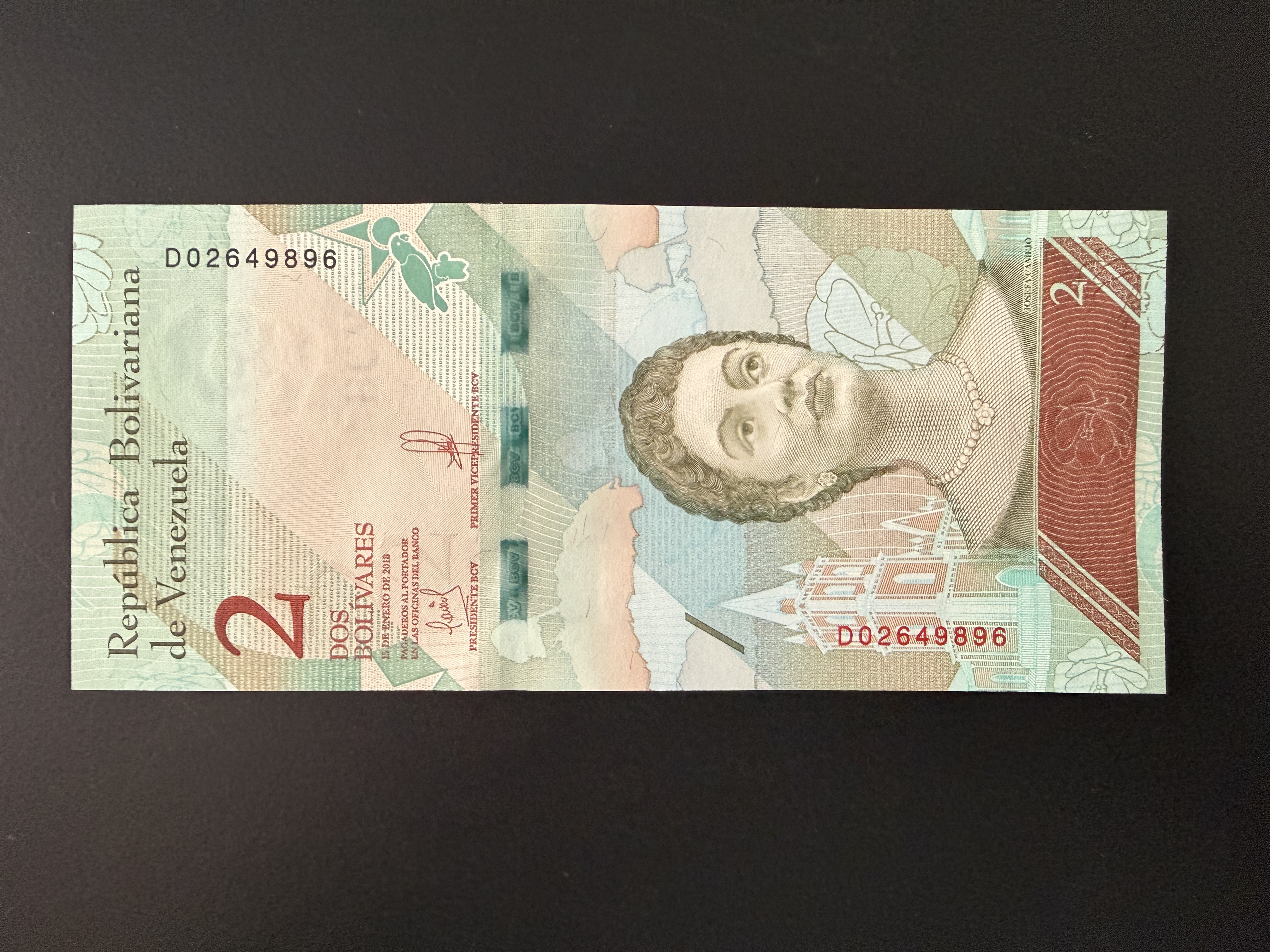 VENEZUELA 2 Bolivares 15.1.2018 (P.101) UNC