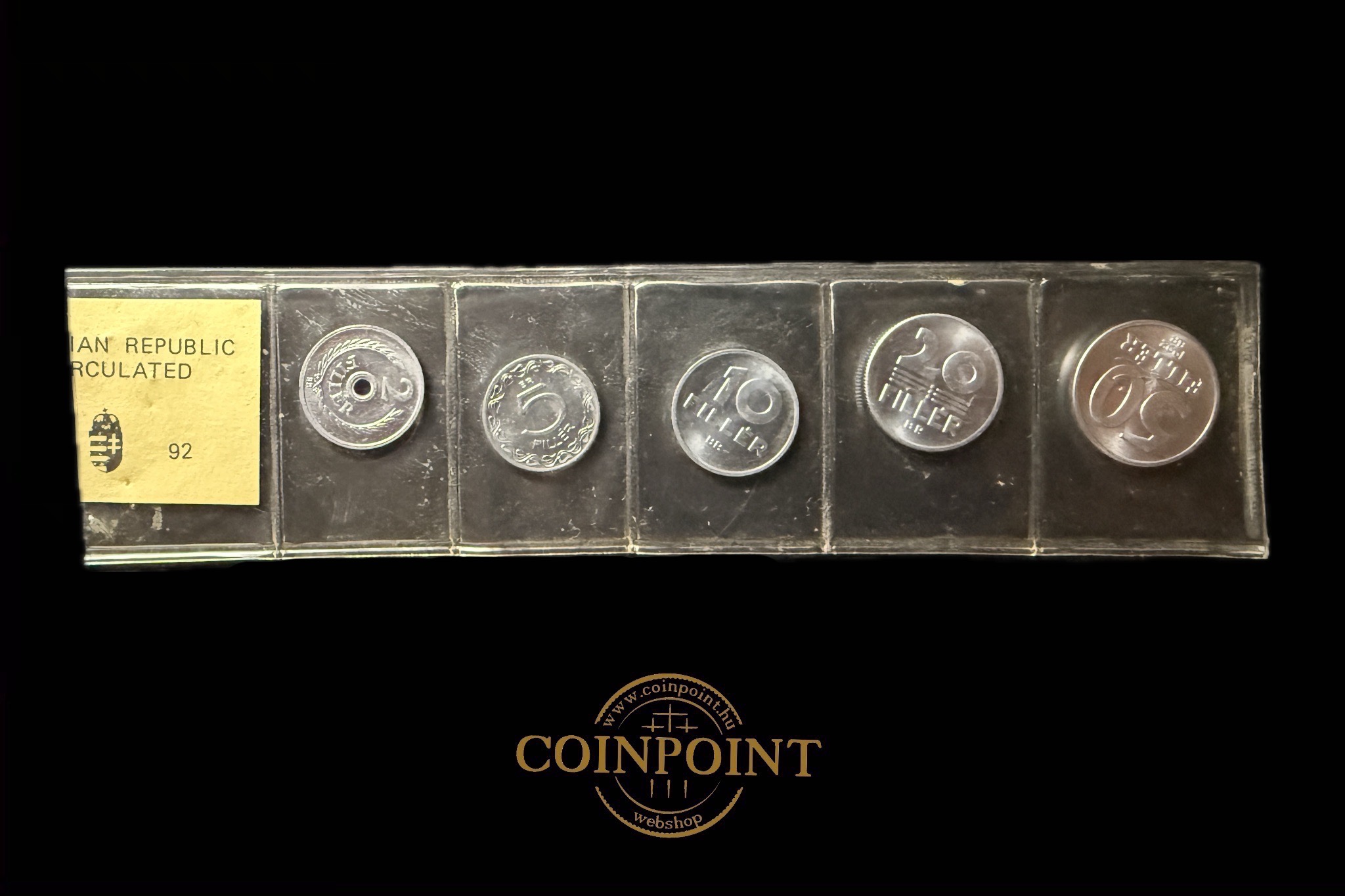 Magyarország Fillér sor 1977 (hiányos fólia)