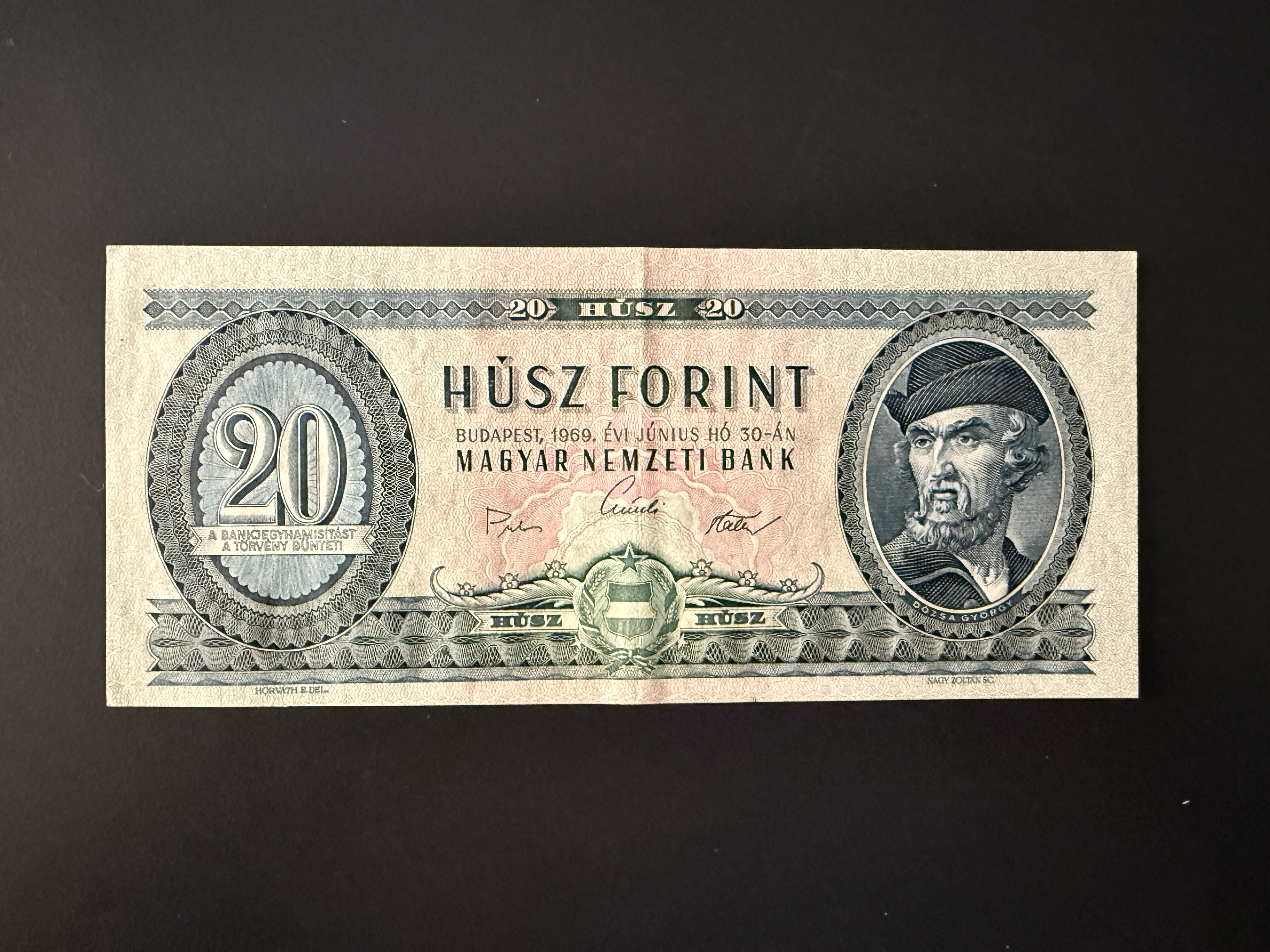 20 Forint (1969) VF Adamo F15