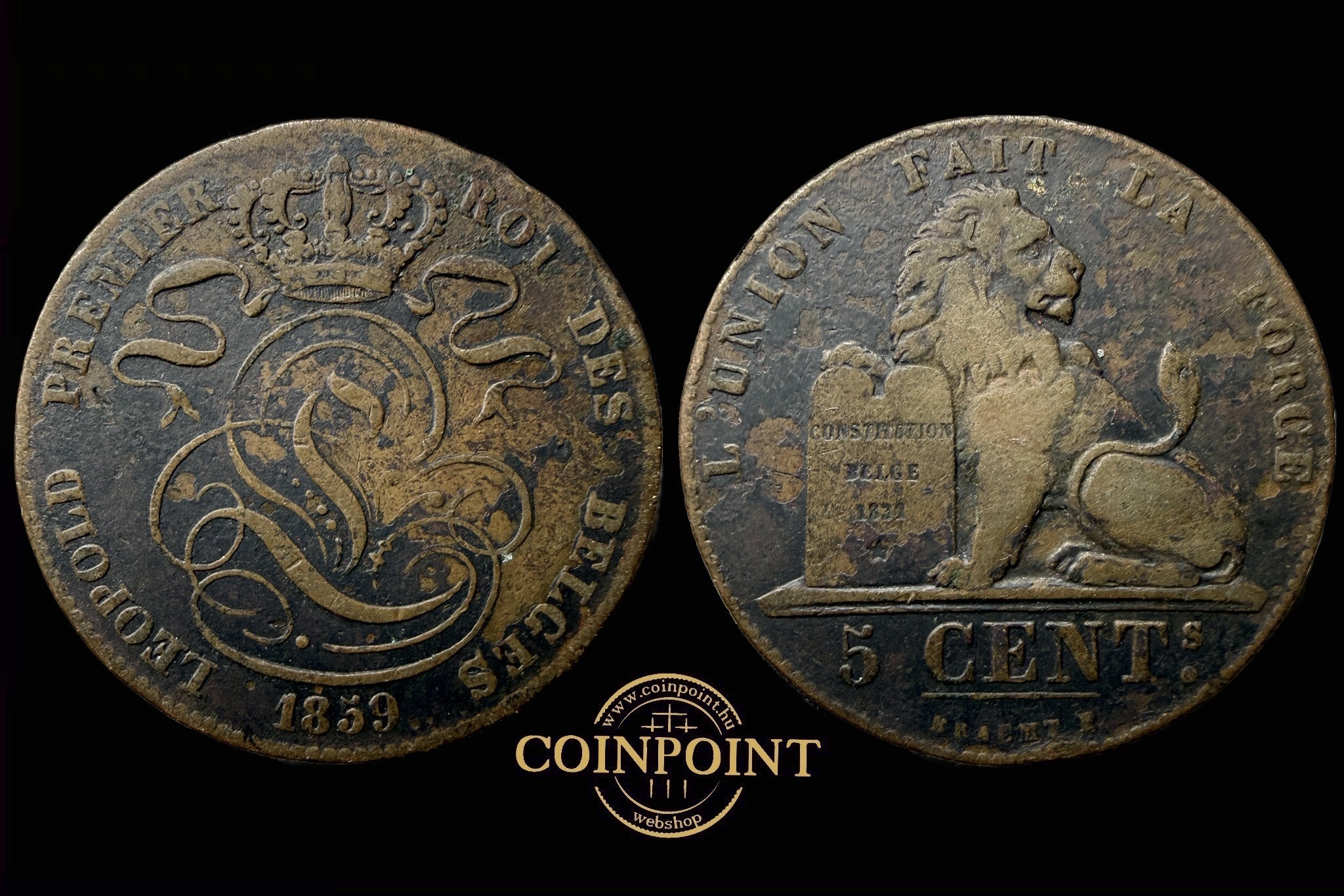 5 Cent I.Leopold 1859