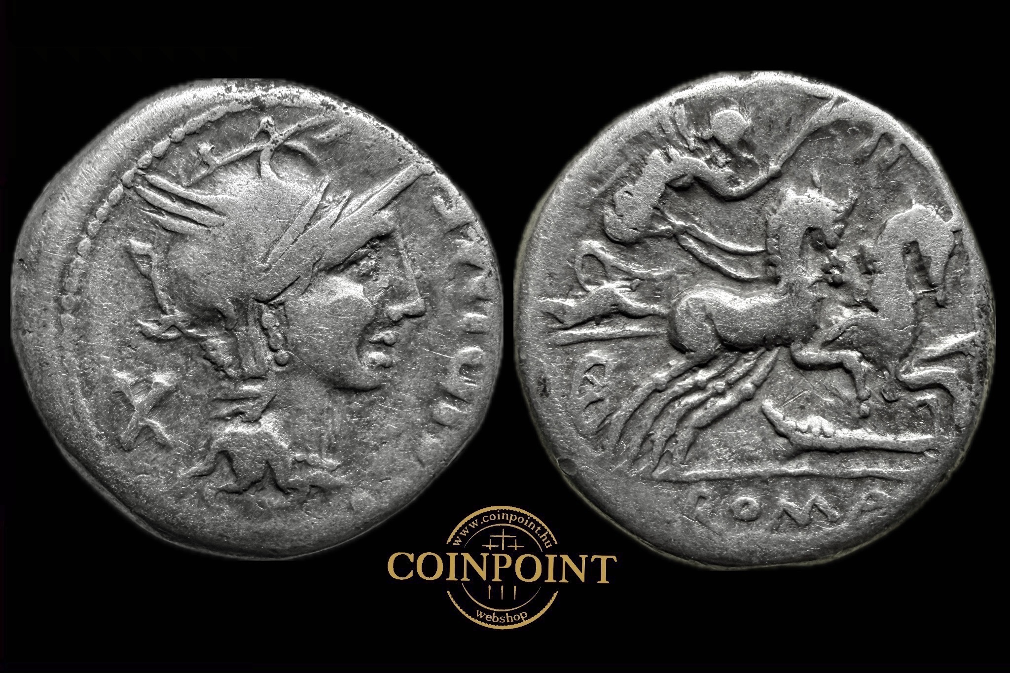 M.Cipius (i.e.114 vagy 115) dénár Róma