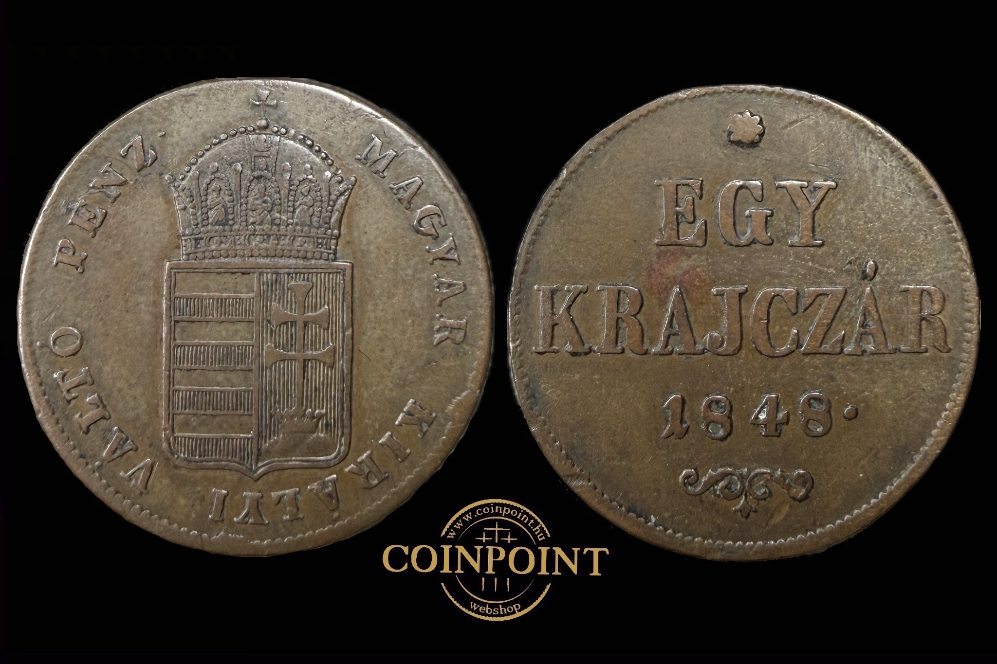 Szabadságharc 1 Krajcár 1848 Adamo B1