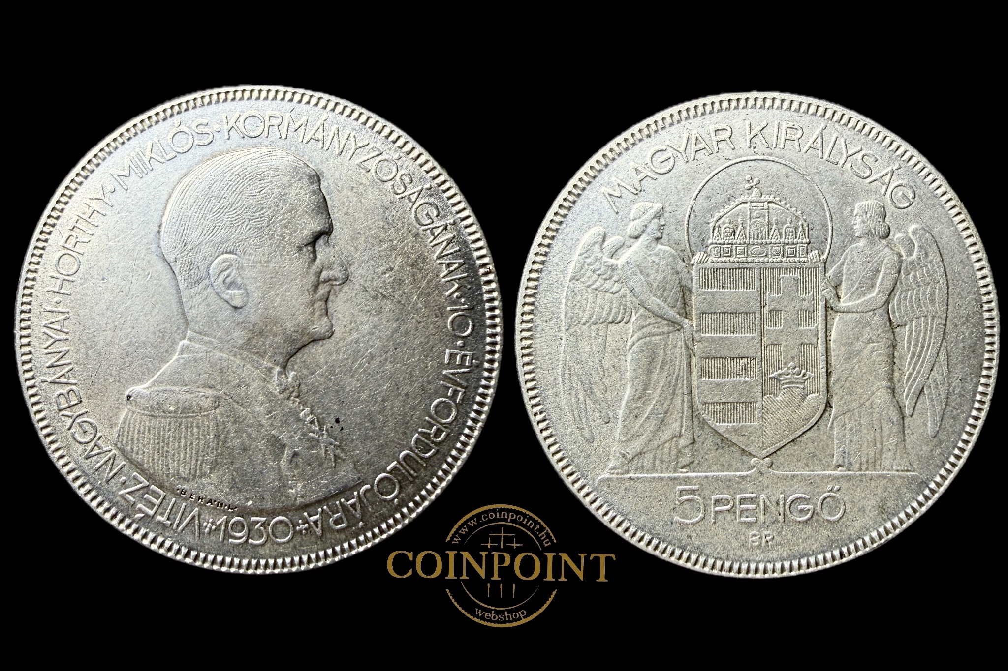 Horthy 5 pengő (1930) Hajas Adamo P8