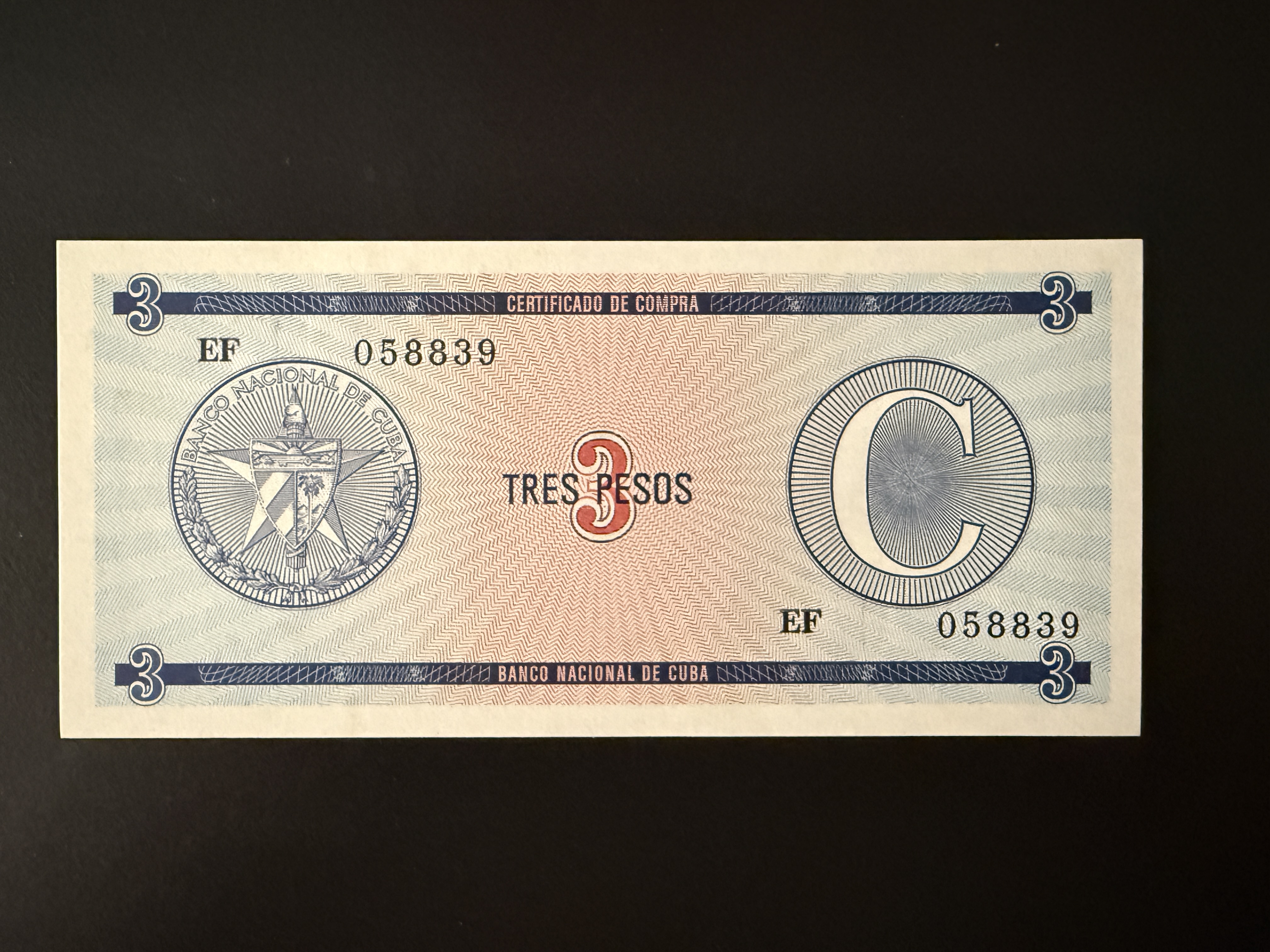 CUBA 3 Pesos 1985 (P.FX20) 