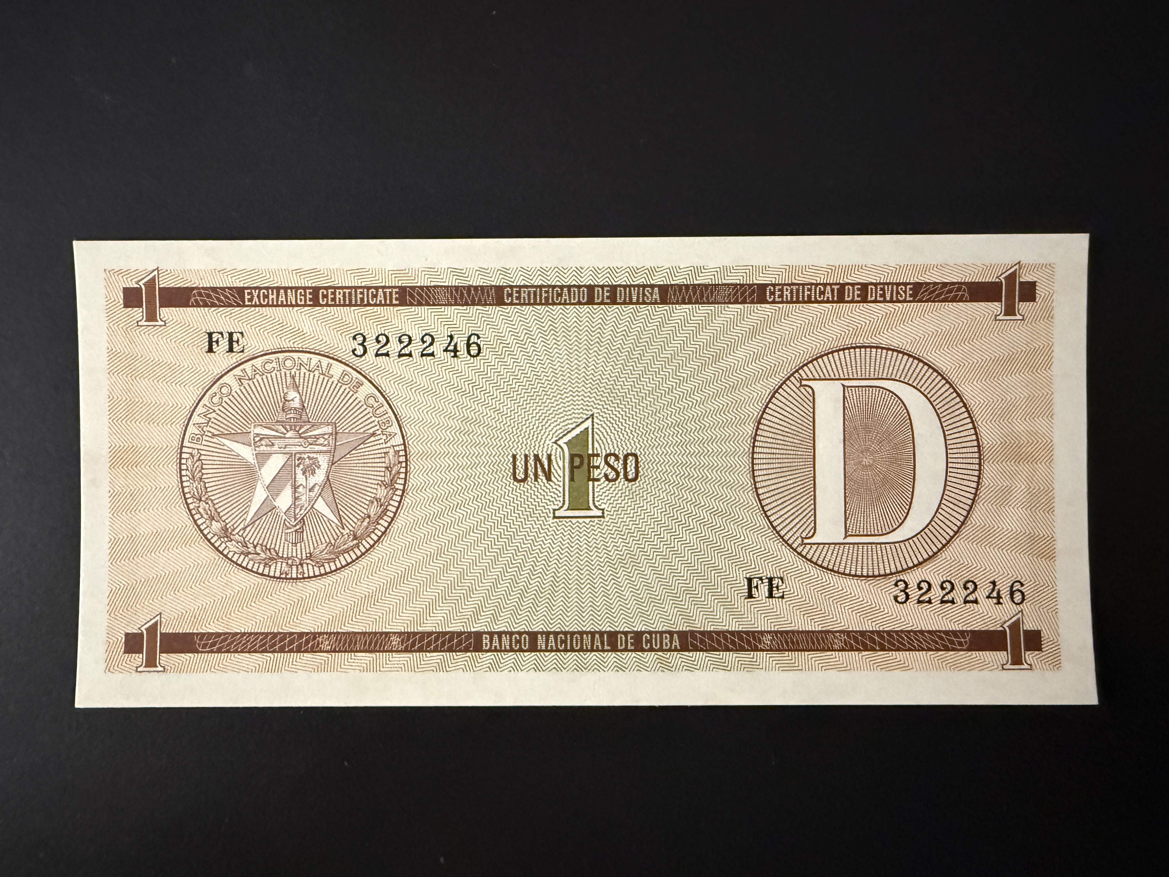 CUBA 1 Peso 1985 (P.FX32) UNC - 