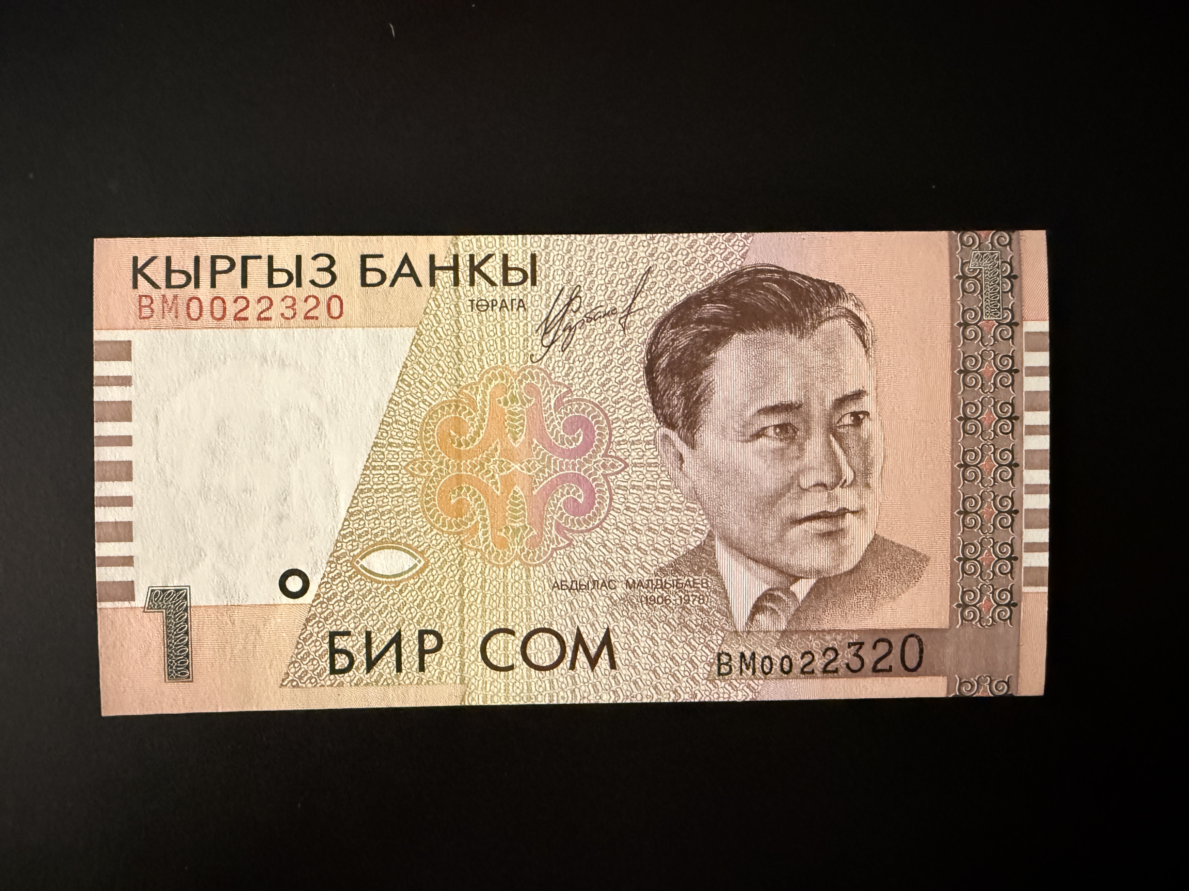 KYRGYZSTAN 1 Som 1999 (P.15) UNC