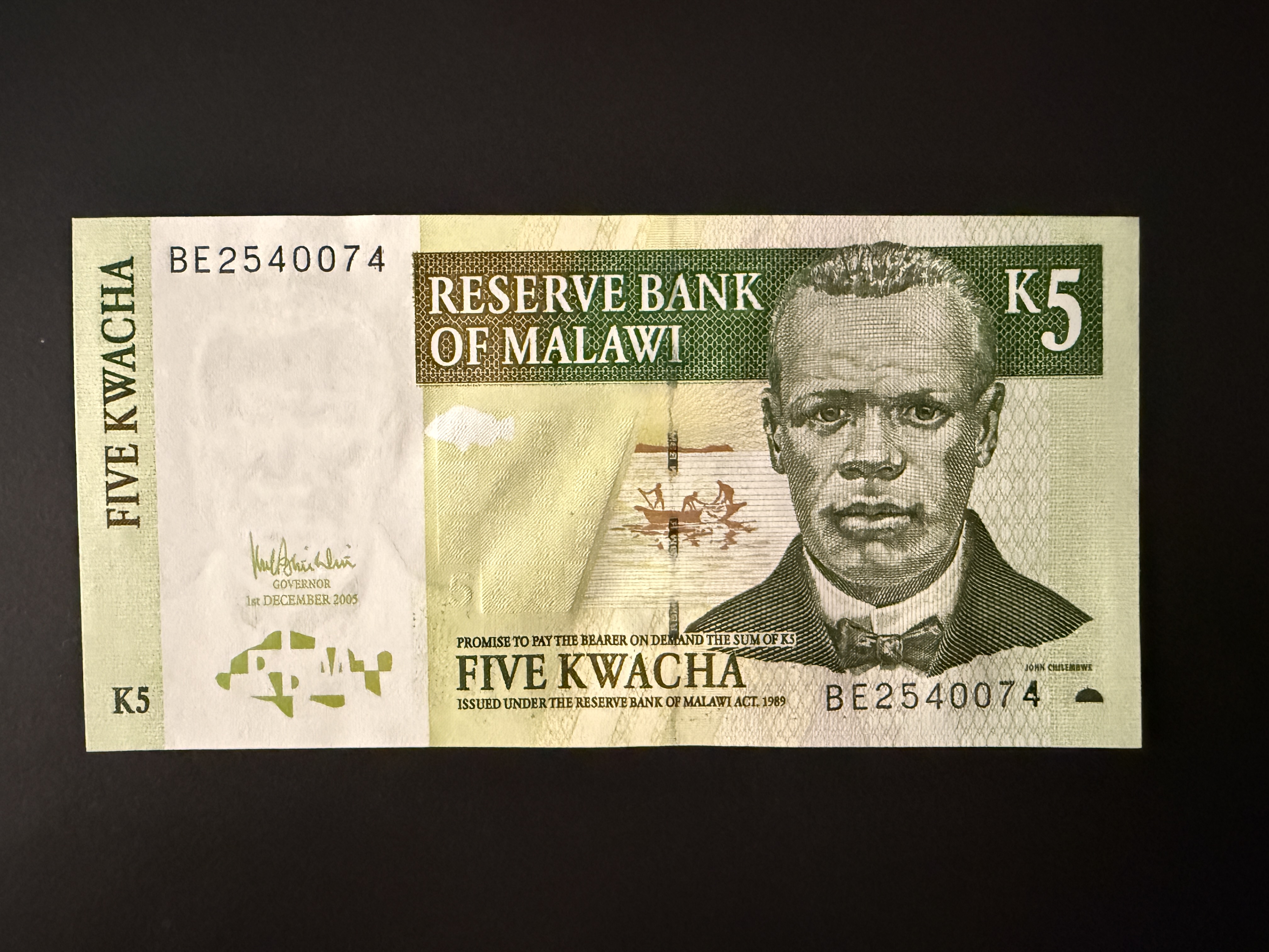 MALAWI 5 Kwacha 1.12.2005 (P.36) UNC