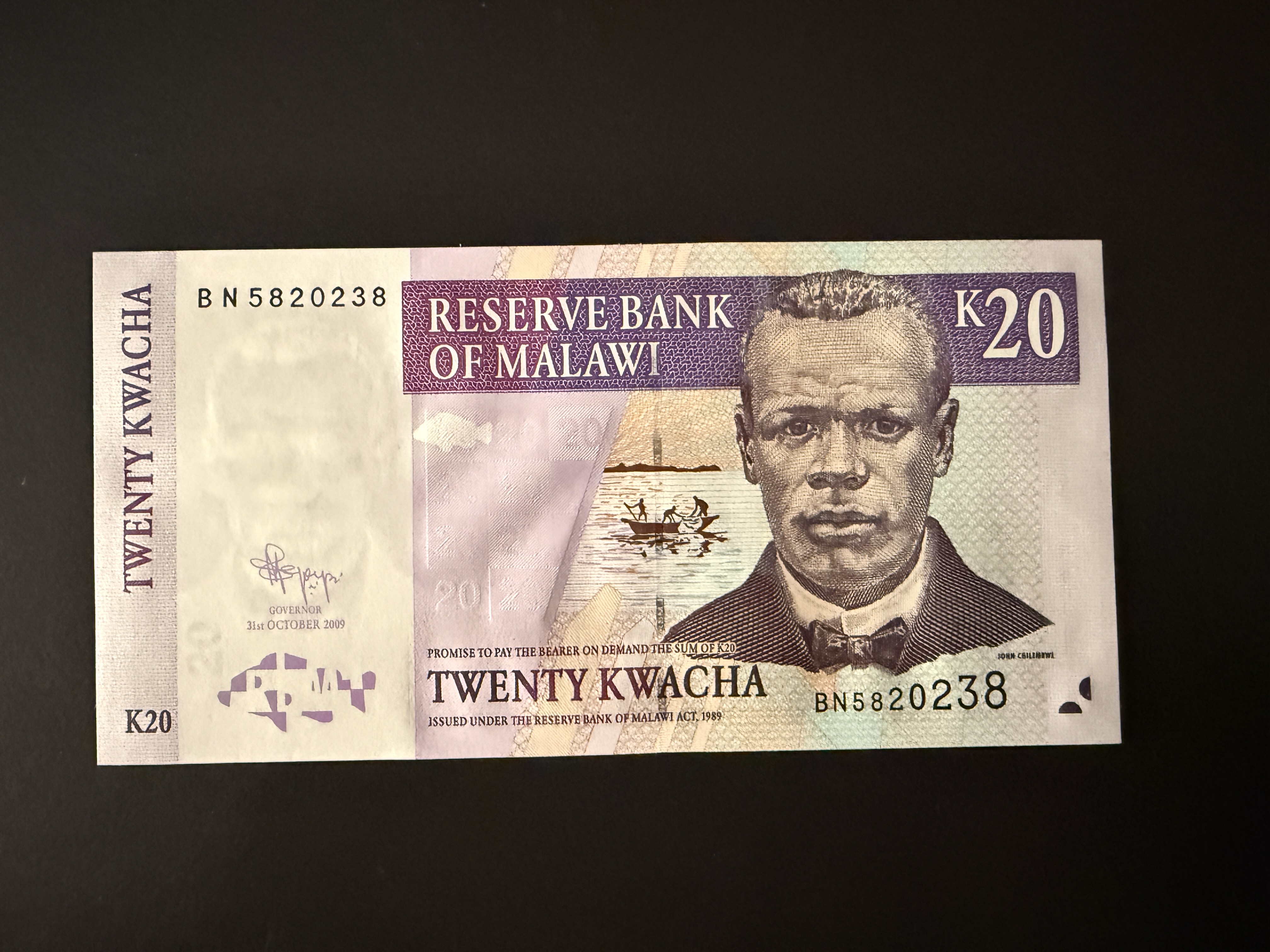 MALAWI 20 Kwacha 31.10.2009 (P.52) UNC