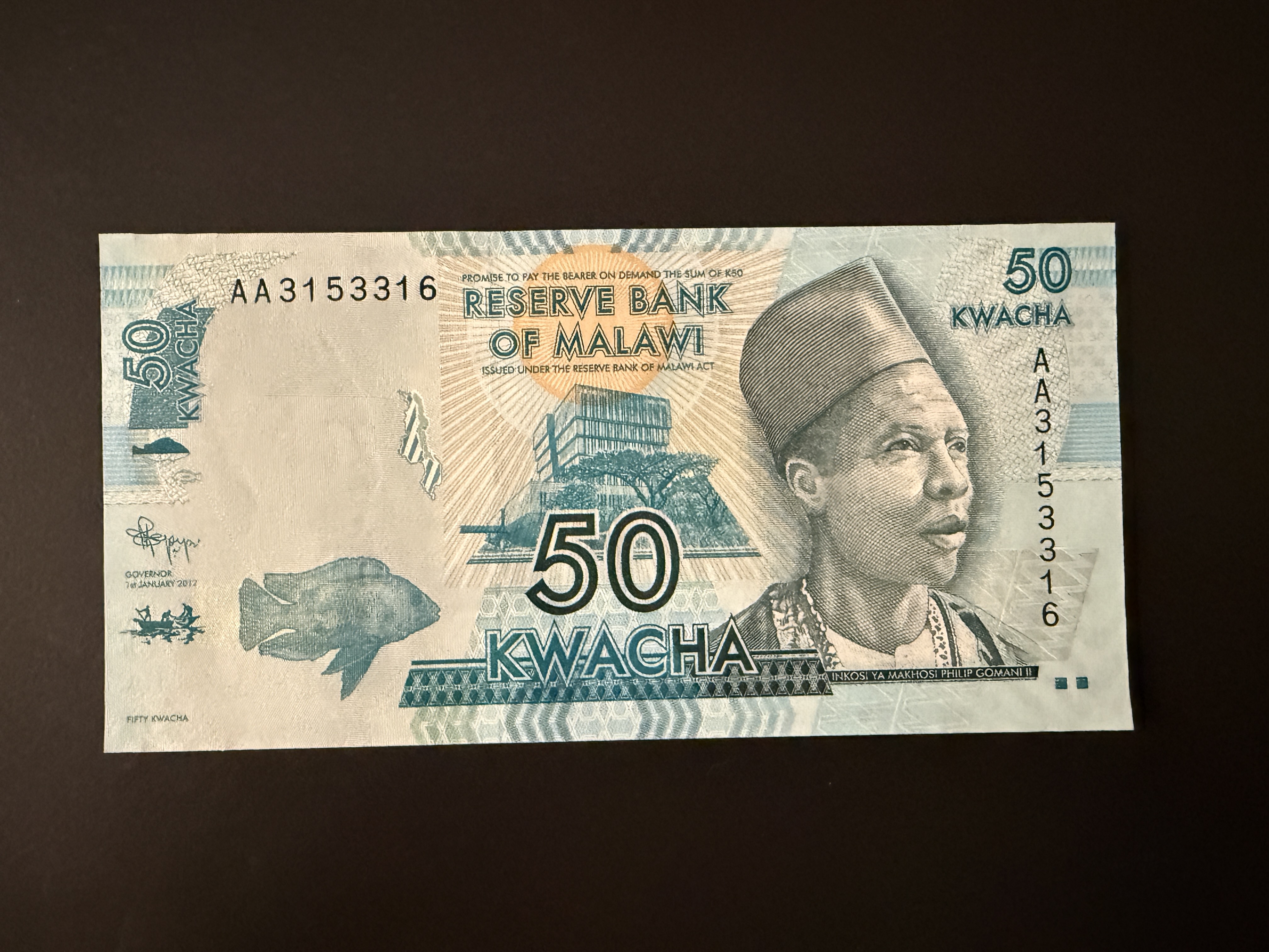 MALAWI 50 Kwacha 1.1.2012 (P.58) UNC