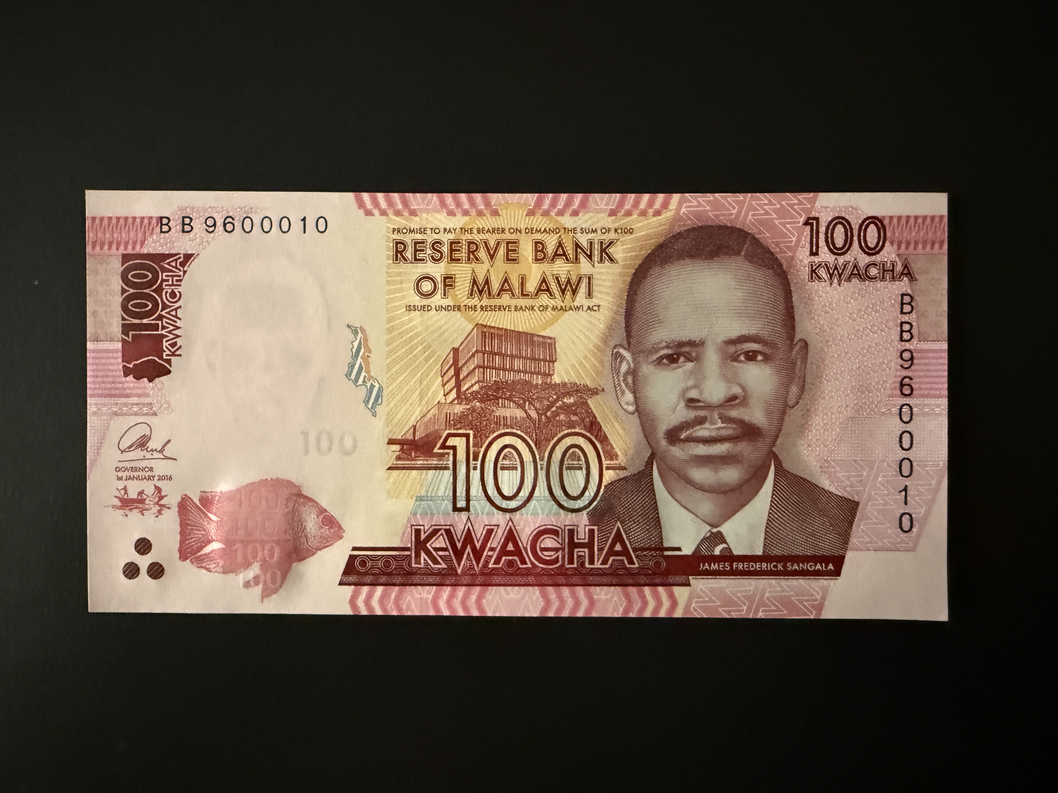 MALAWI 100 Kwacha 1.1.2016 (P.65) UNC