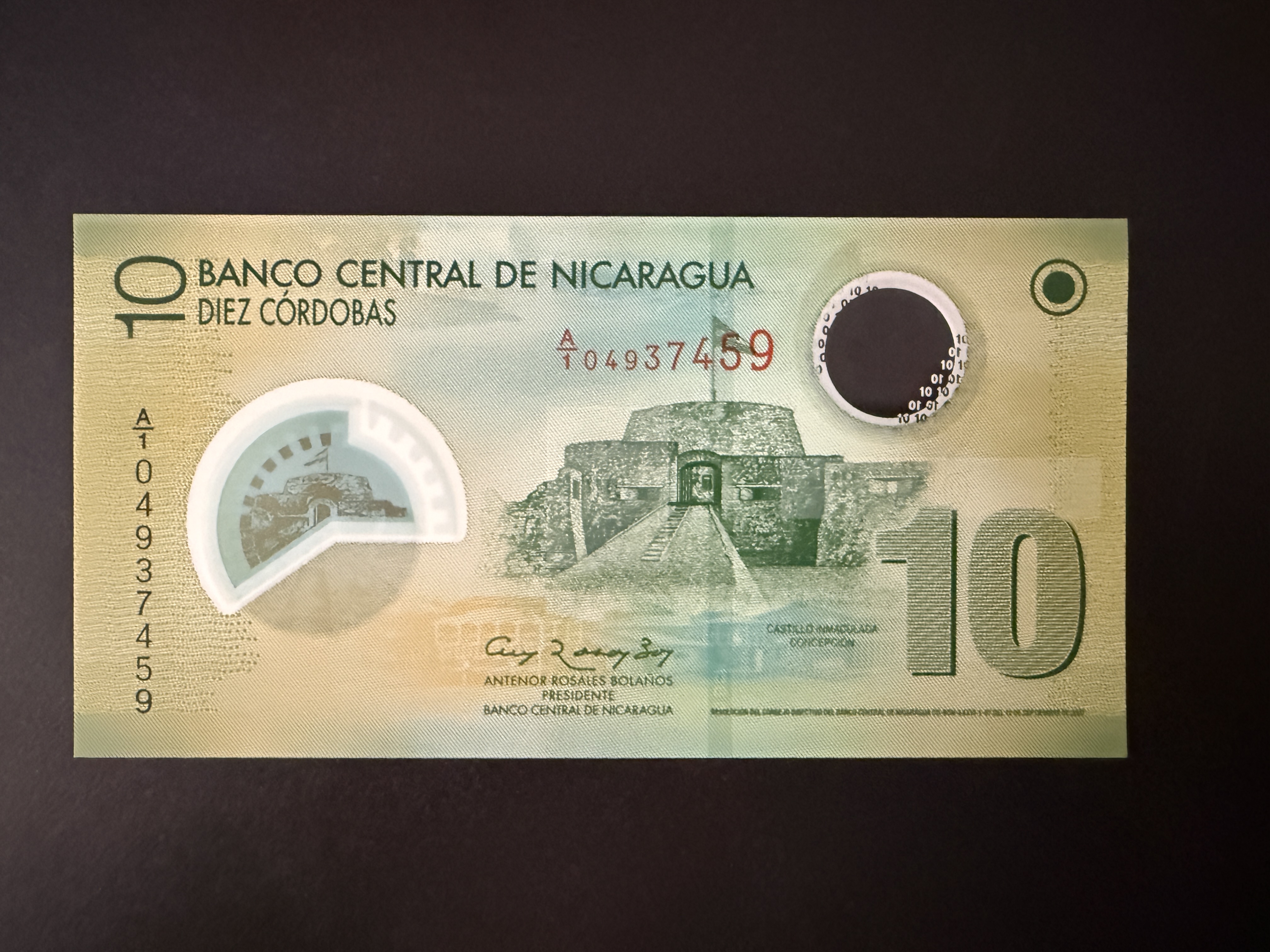 NICARAGUA 10 Cordobas 12.9.2007 (2010) (P.201b) UNC - polymer