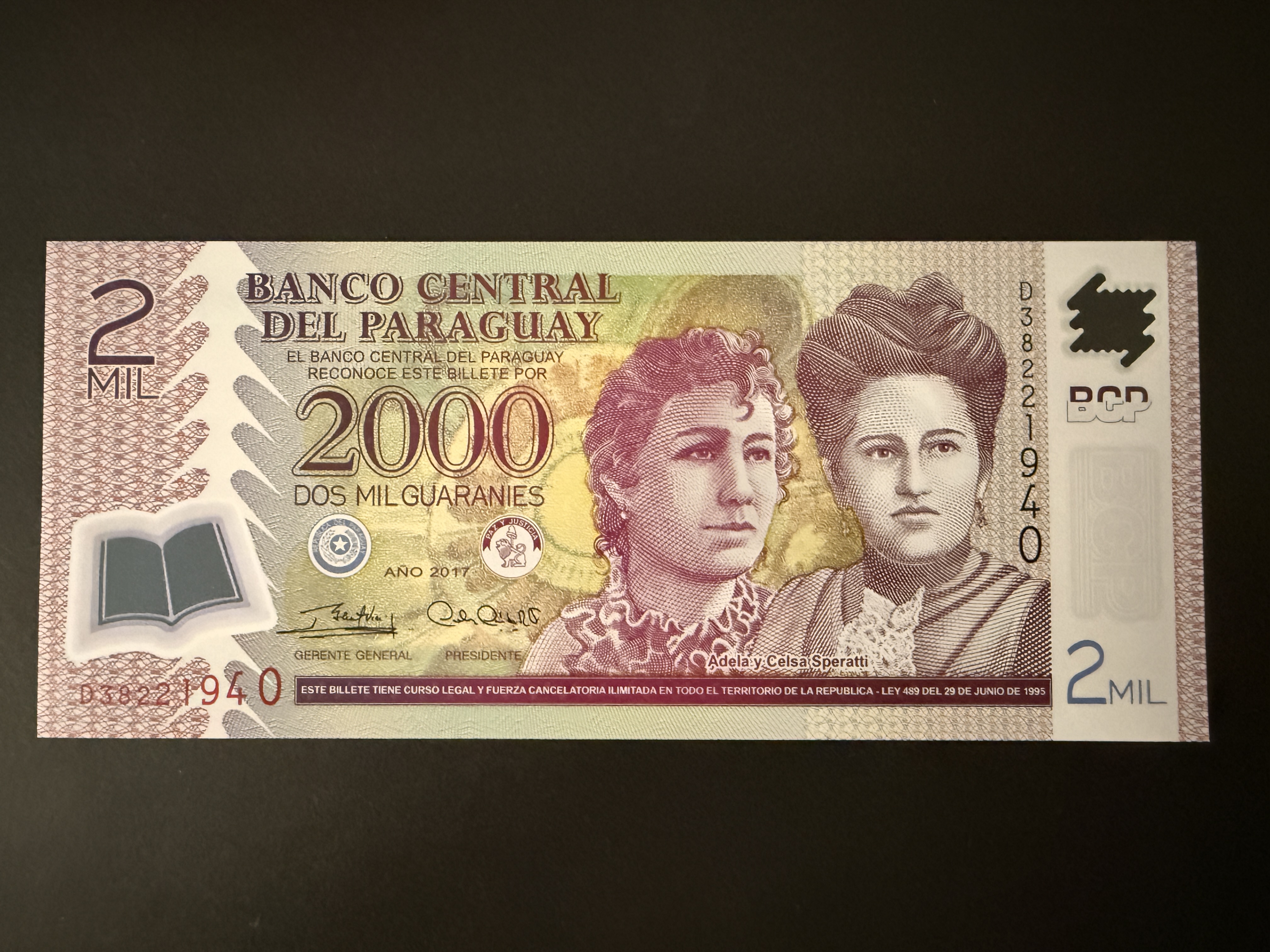PARAGUAY 2000 Guaranies 2023 (P.228) UNC - polymer