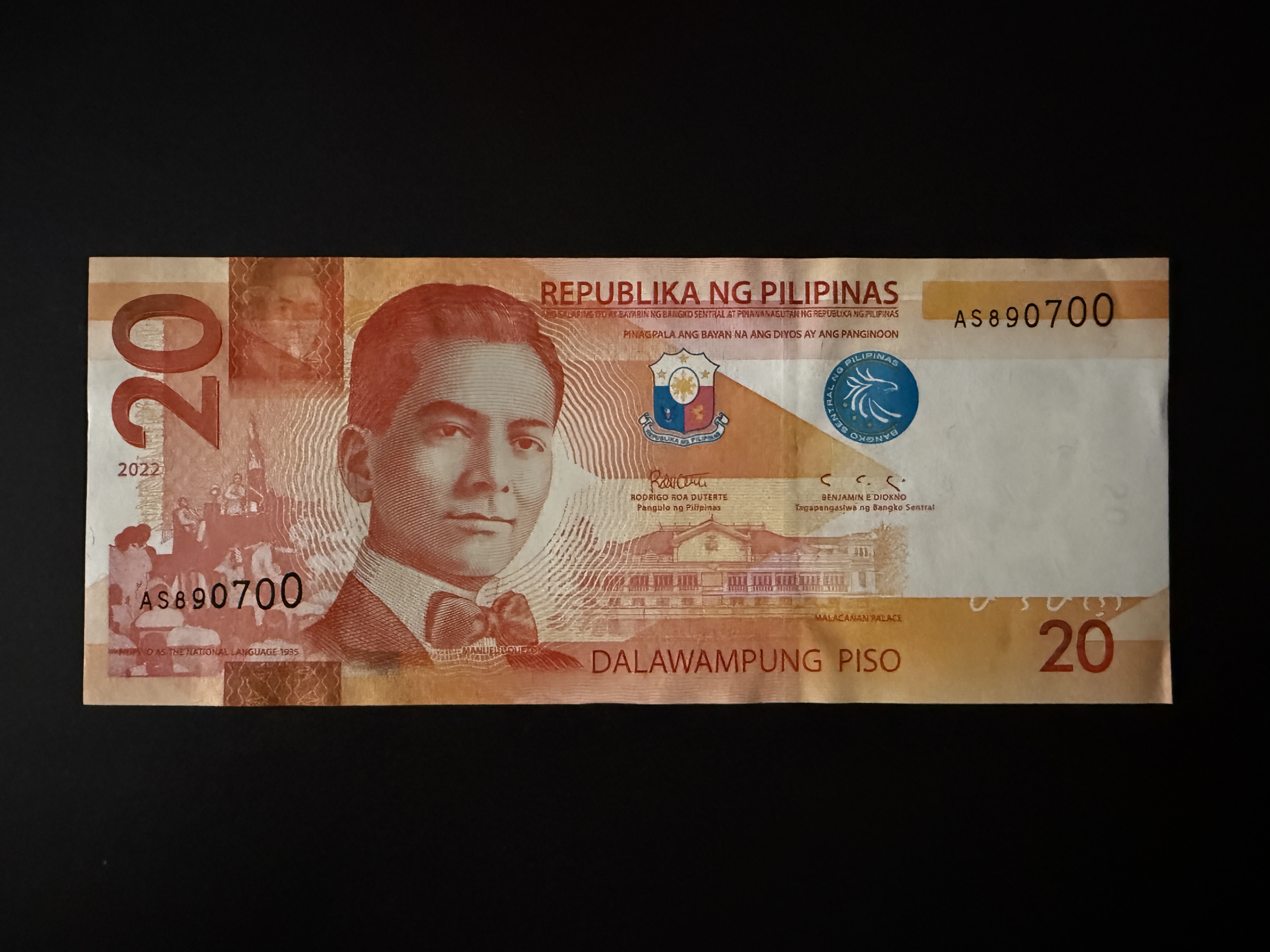 PHILIPPINES 20 Piso 2022 (P.230) UNC