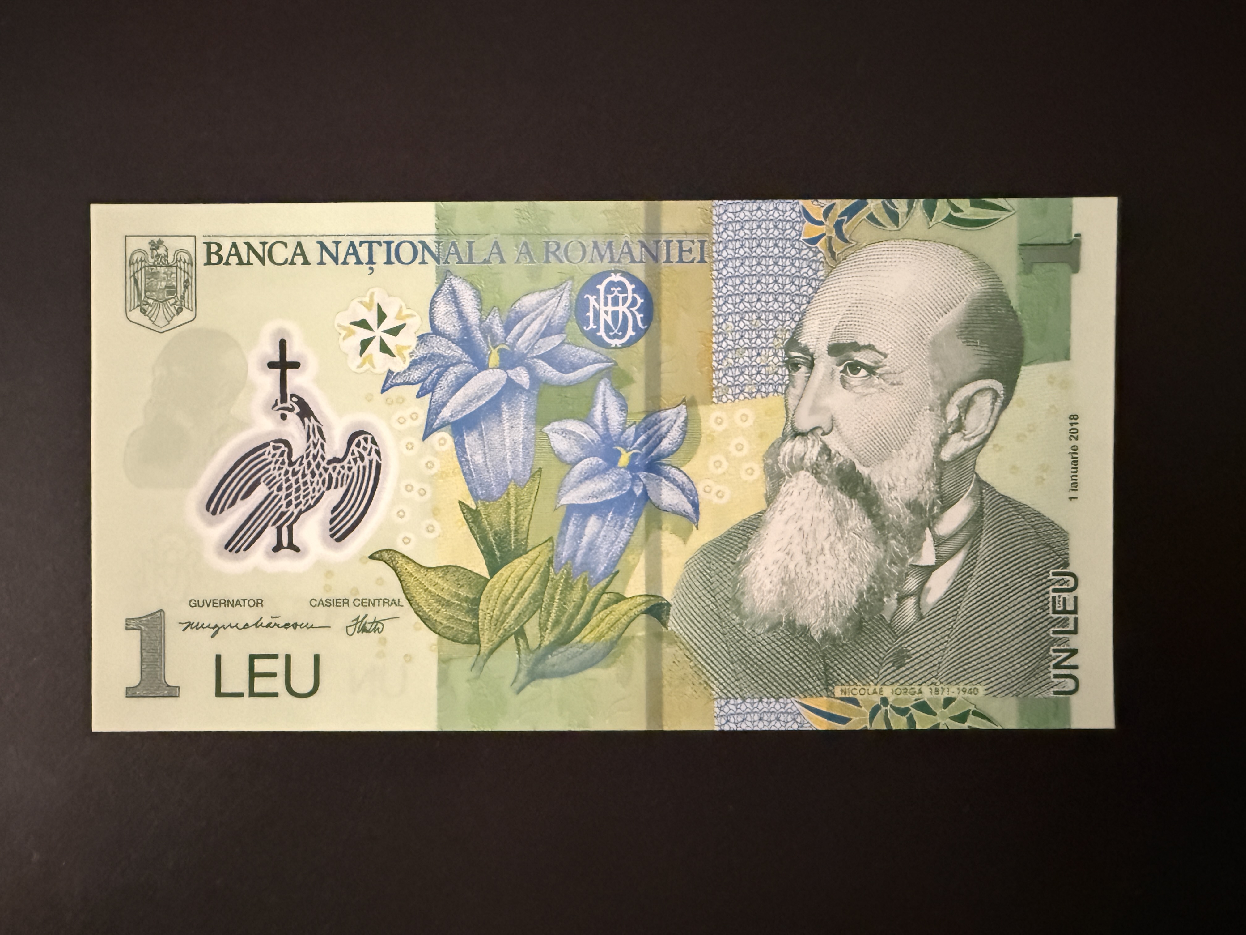 ROMANIA 1 Leu 1.1.2018 (2023) (P.117) UNC