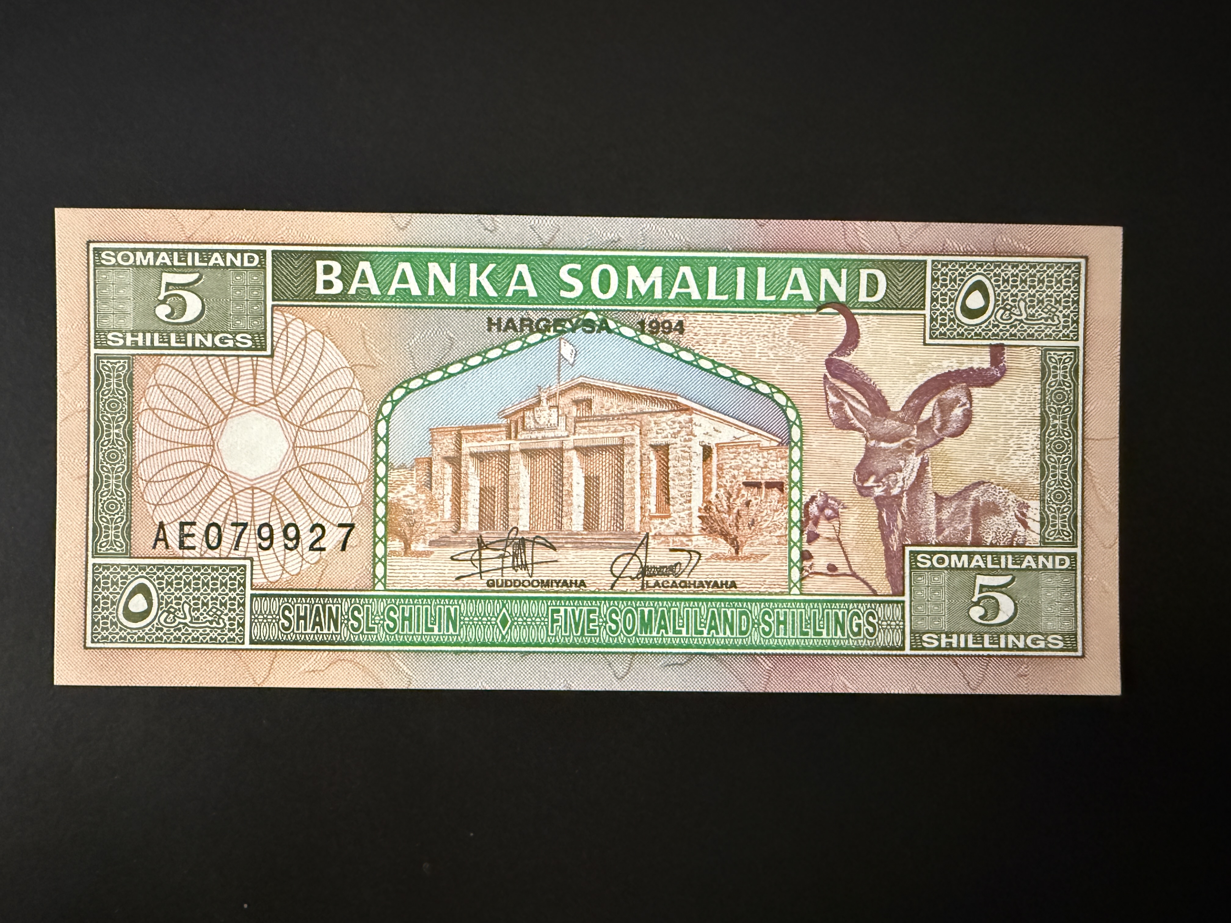 SOMALILAND 5 Somaliland Shillings 1994 (P.1) UNC