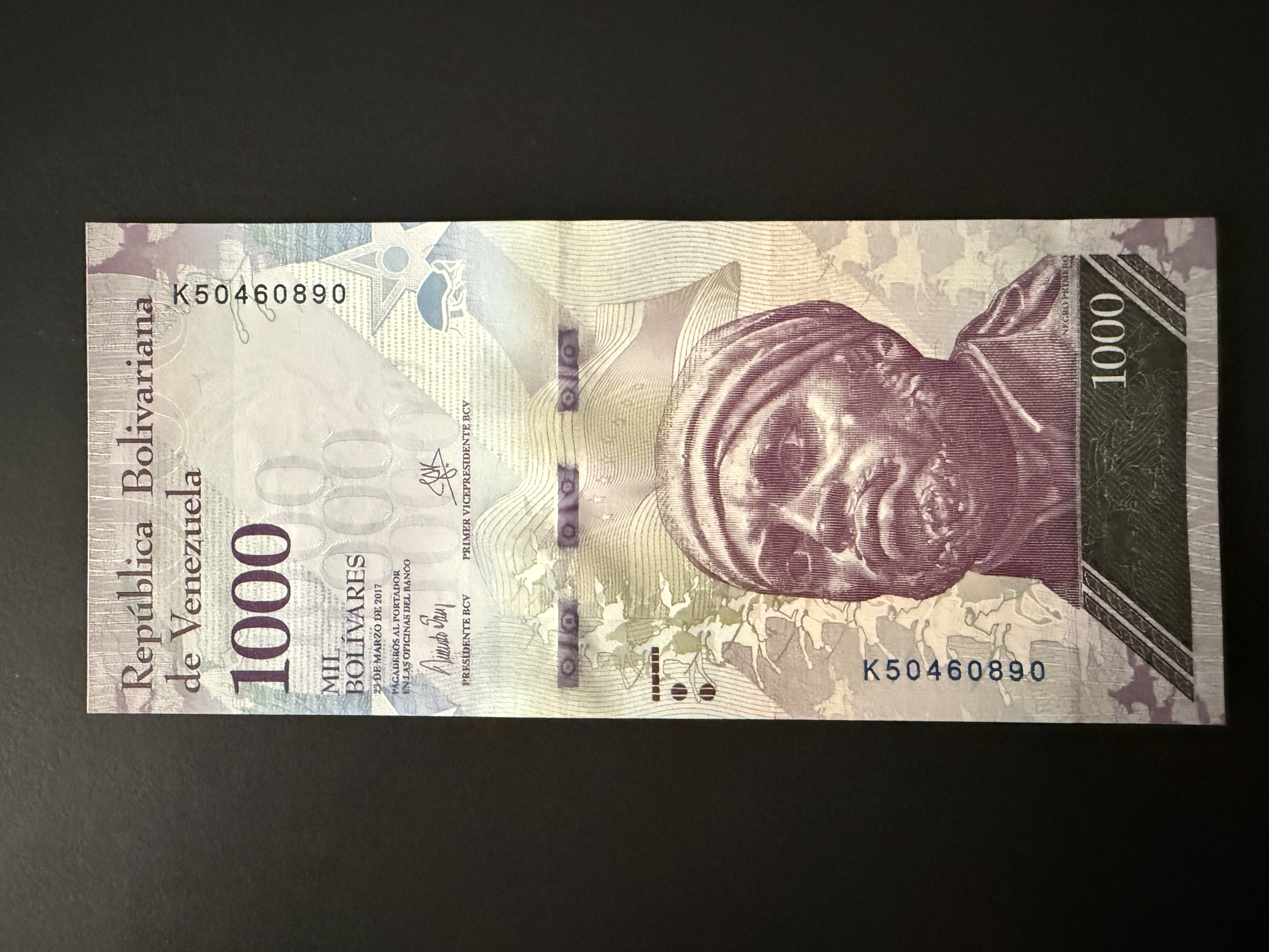 VENEZUELA 1000 Bolivares 23.3.2017 (P.95) UNC