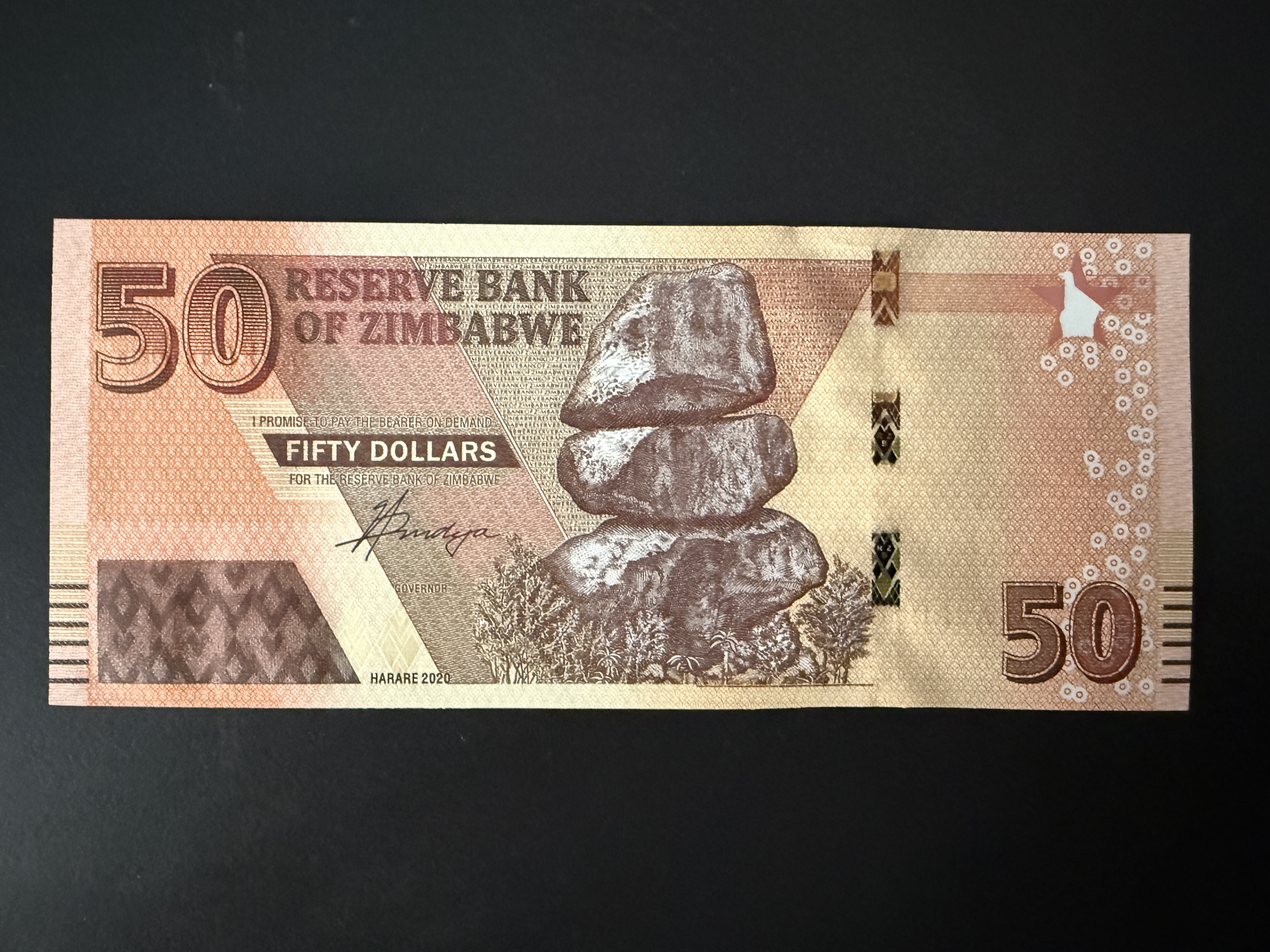 ZIMBABWE 50 Dollars 2020 (2021) (P.105) UNC