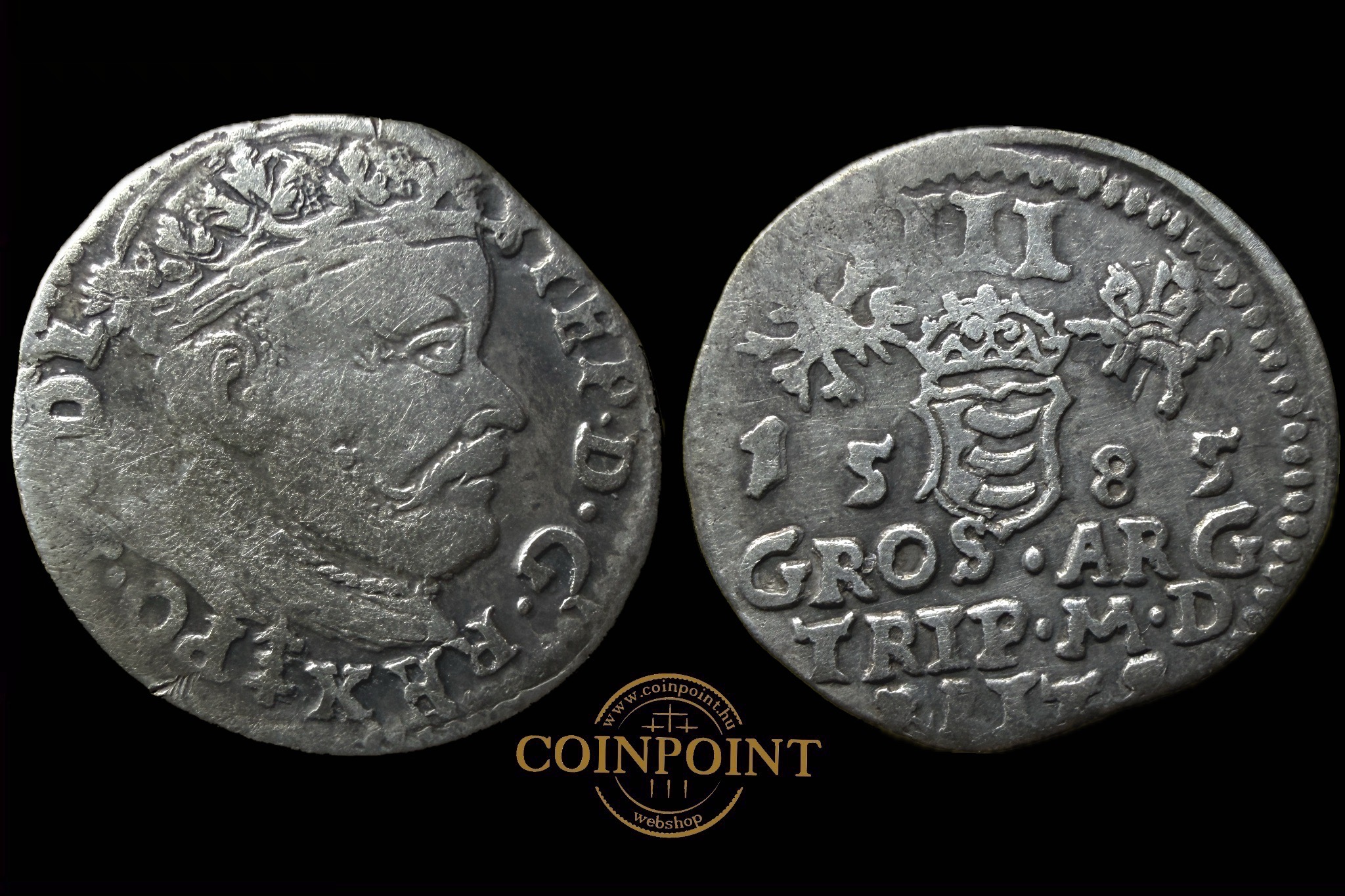 Báthory István 3 Garas (Trojak) 1585 Ig V85
