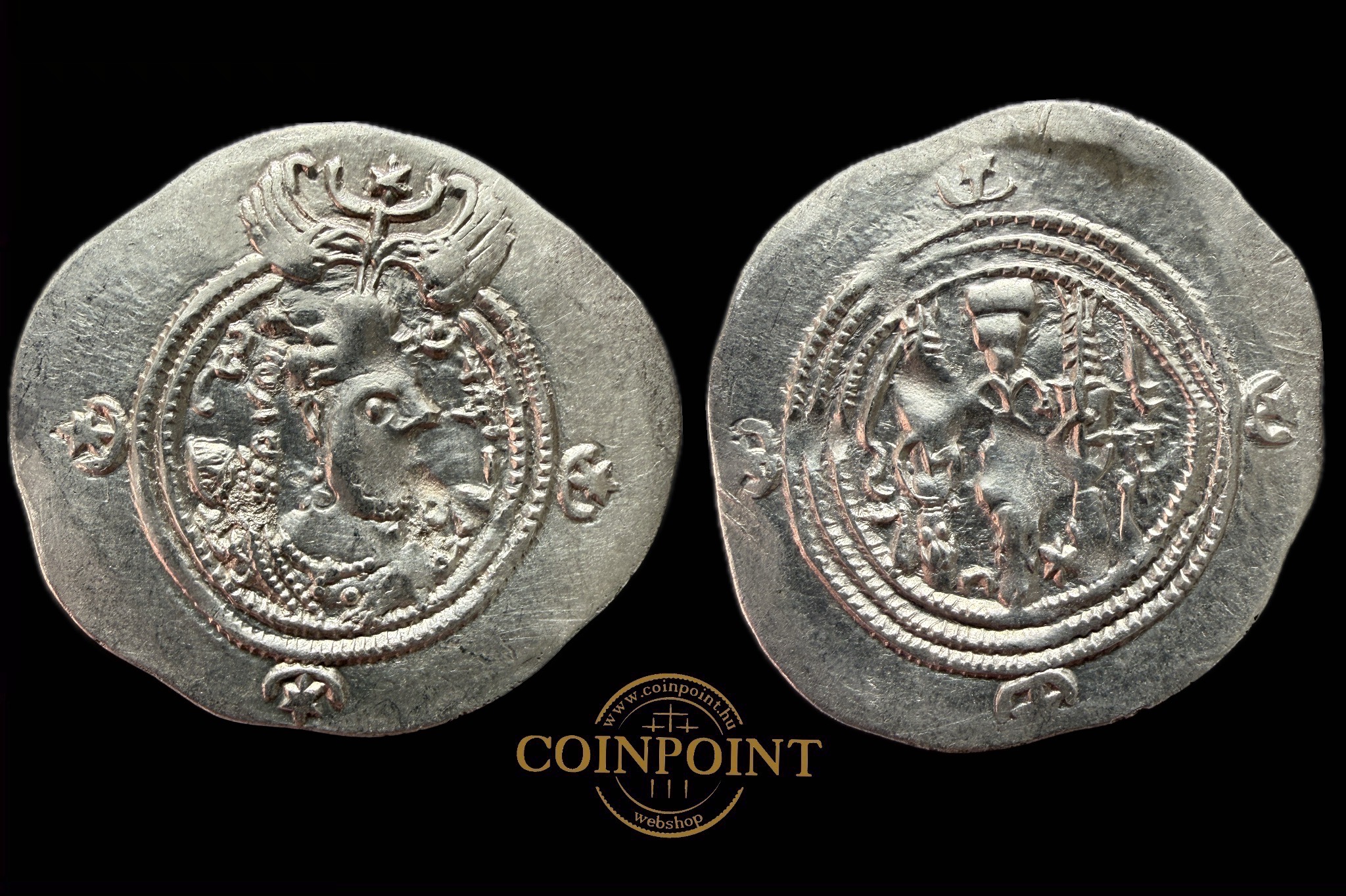 II.Huszrau Szászánida Birodalom királya (i.sz.591-628) Drachma Göbl II_2