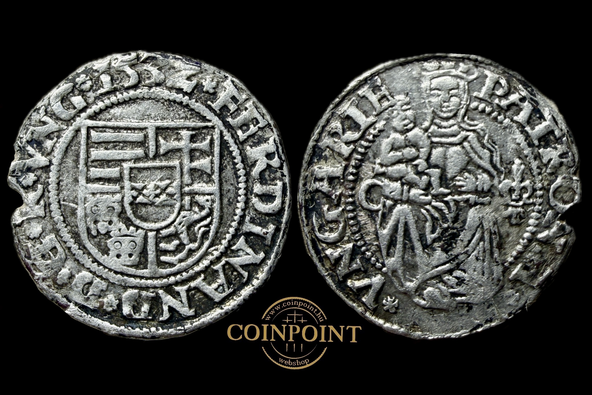 I. Ferdinánd 1532 C-Liliom  Dénár ÉH-745