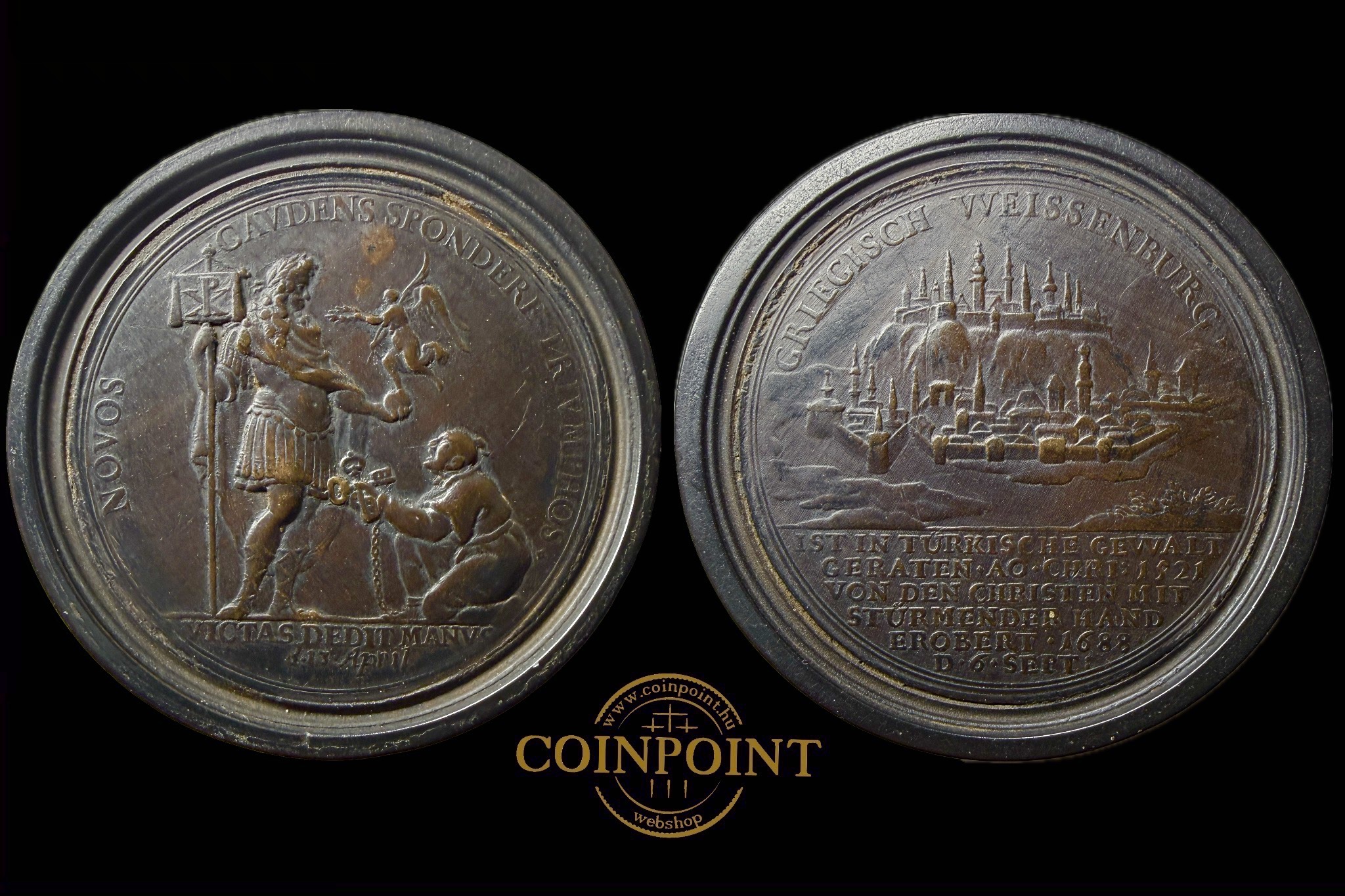 Fapion I.Lipót (Weissenburg)propaganda érem fából RRR! Brettstein