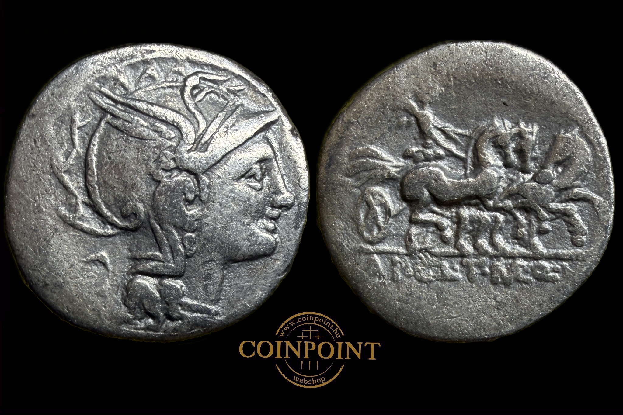 Claudia T. Manlius Mancinus (i.e.111-110) Dénár Róma