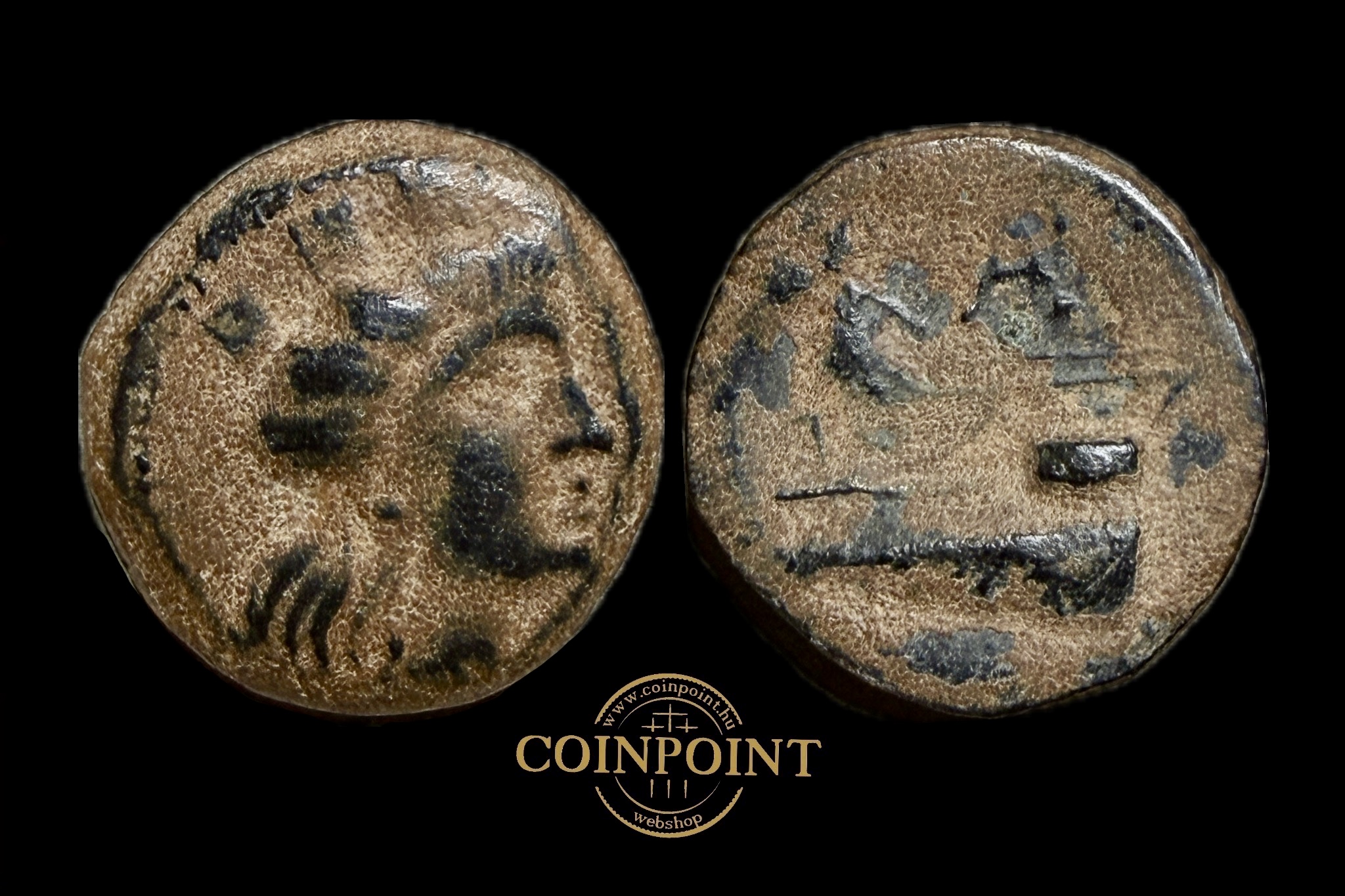 Főnicia Arados Tyche fejes (i.e.II.sz.) AE