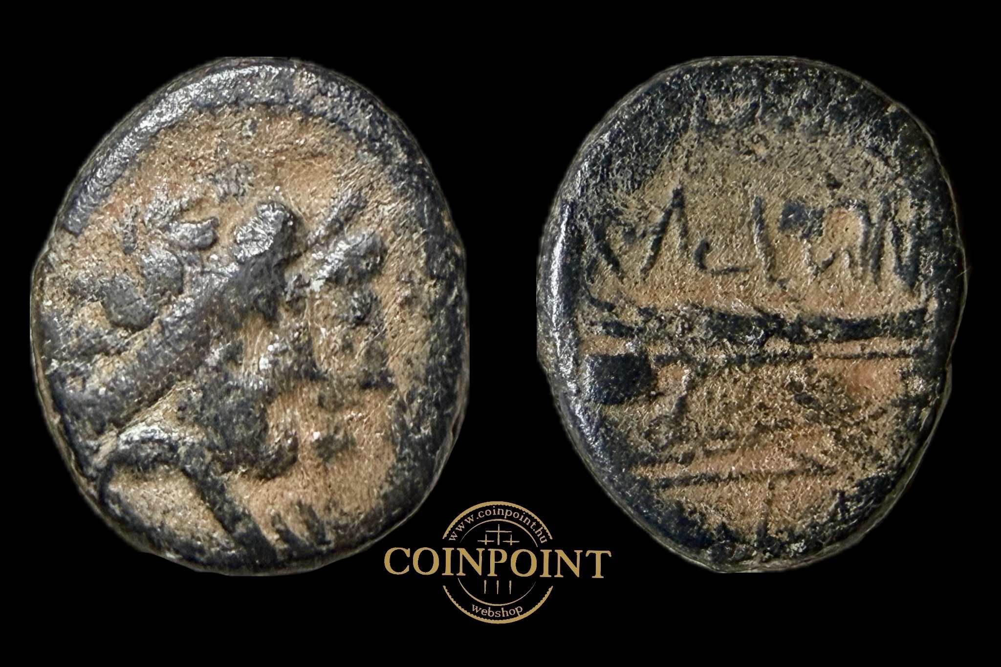 Főnicia Arados Zeus és Astarte fejes (i.e.II-I..sz.) AE