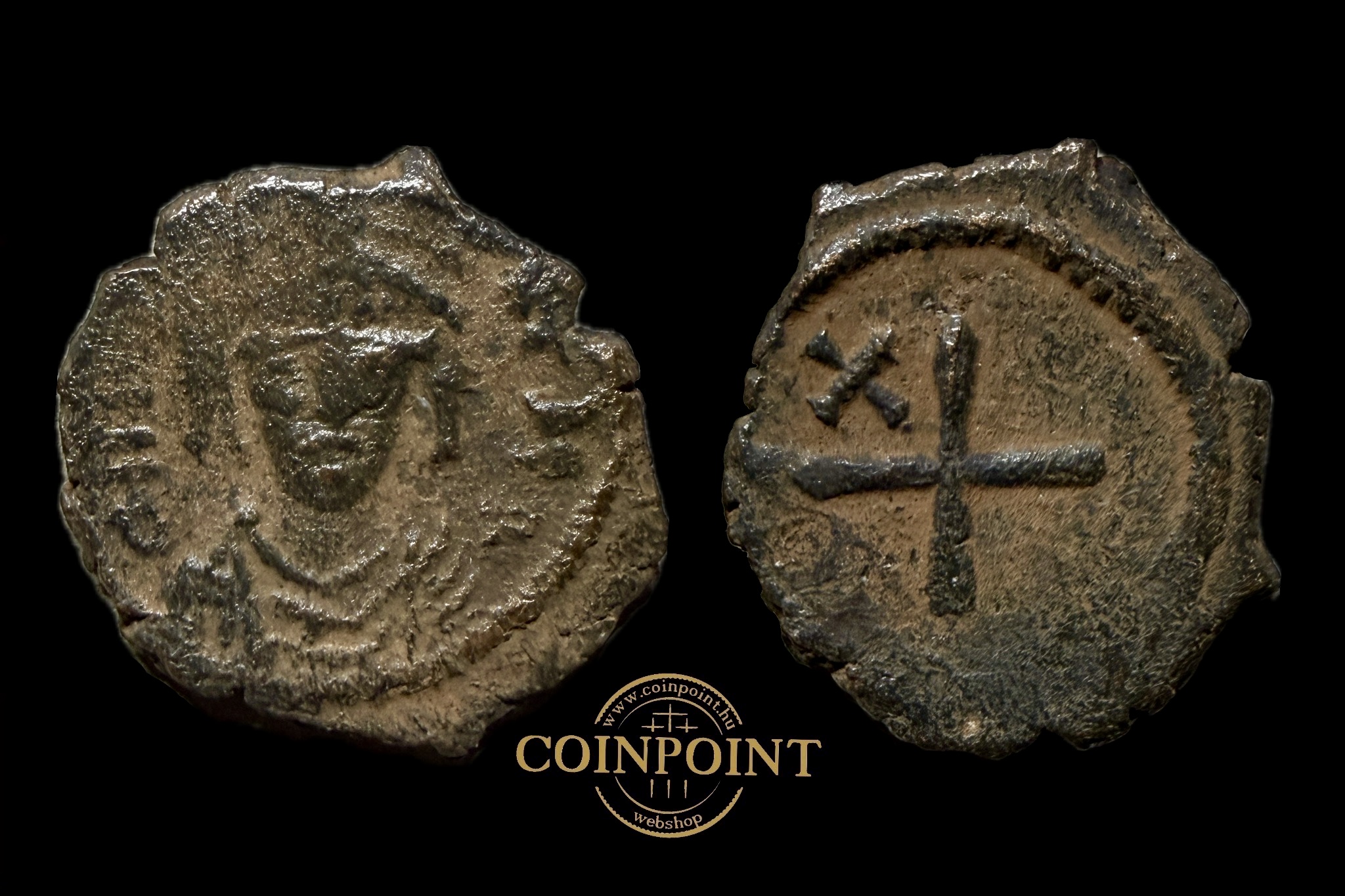 II.Tiberius Constantin (i.sz.578-582) AE half Follis