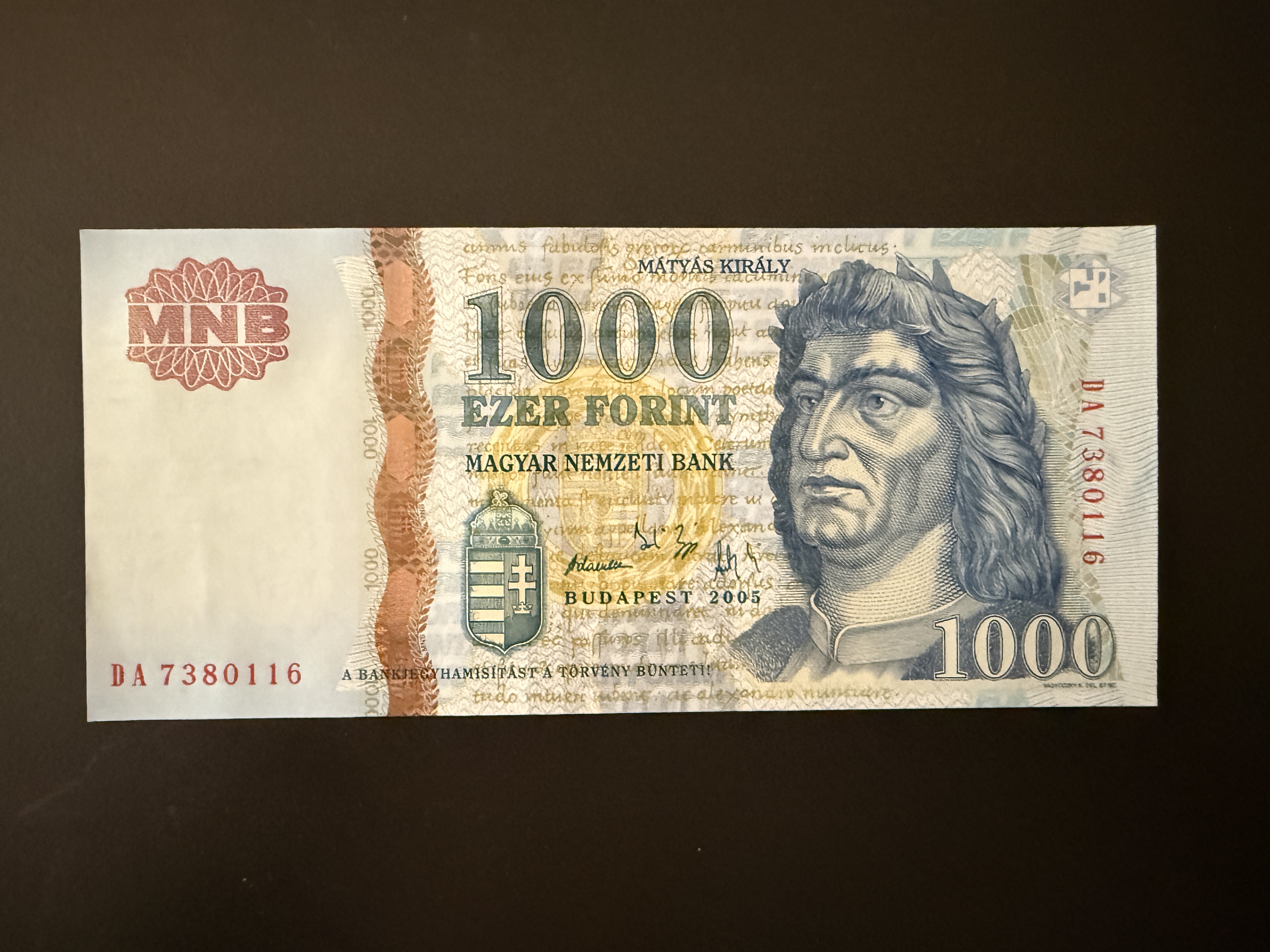 1000 Forint UNC 2005 DA Adamo F55F