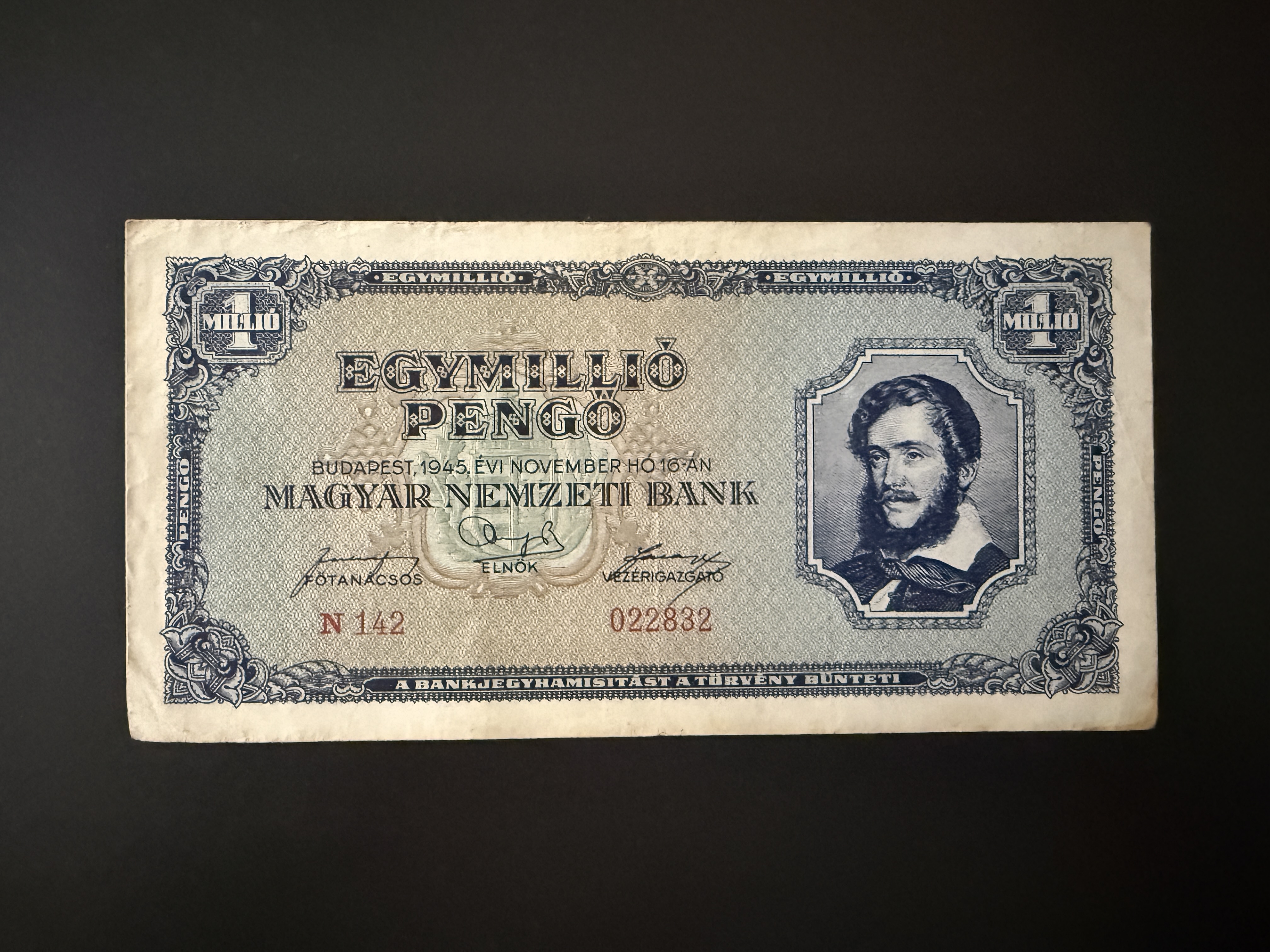 Egymillió Pengő (1945) Adamo P25 VF - Pengő