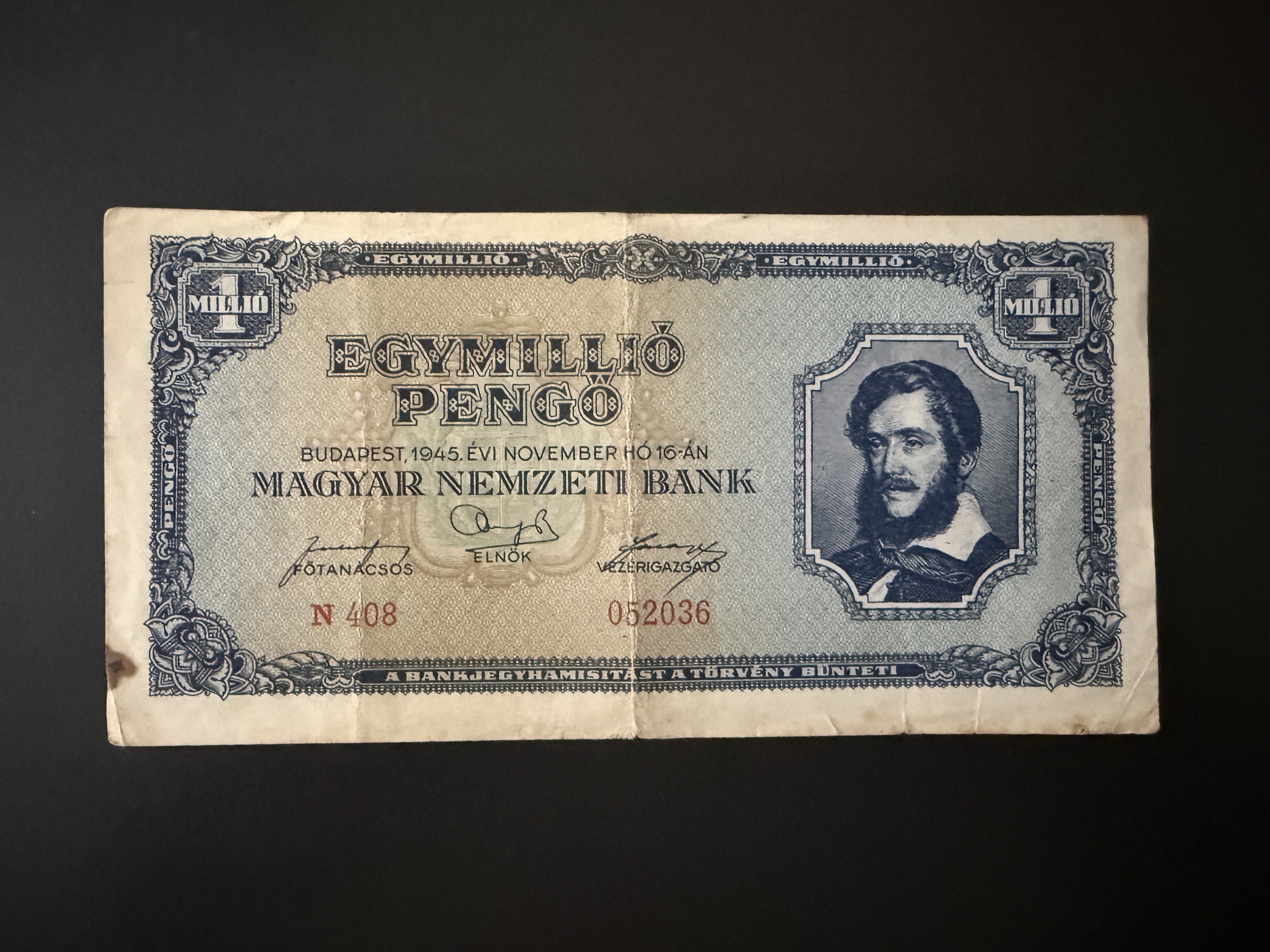 Egymillió Pengő (1945) Adamo P25 VF - Pengő