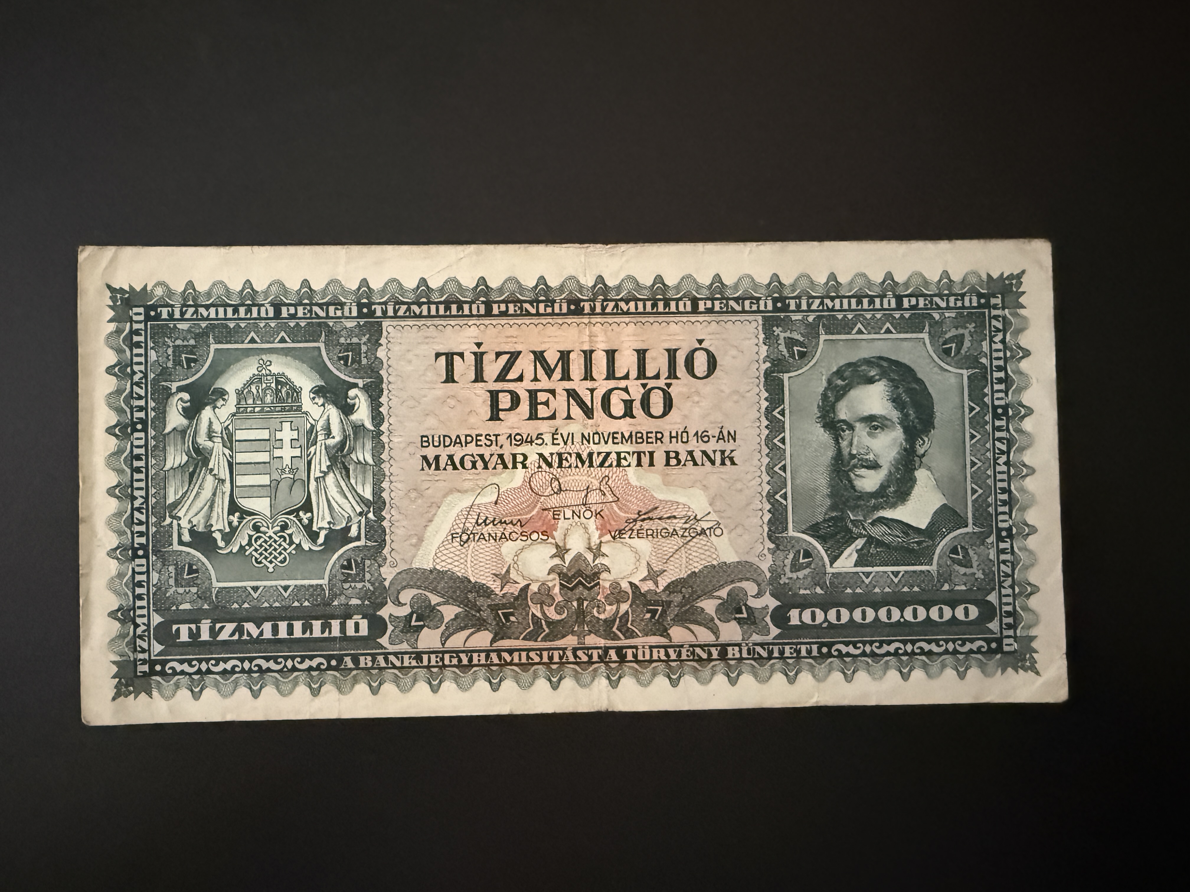 Tízmillió Pengő (1946) Adamo P26 VF