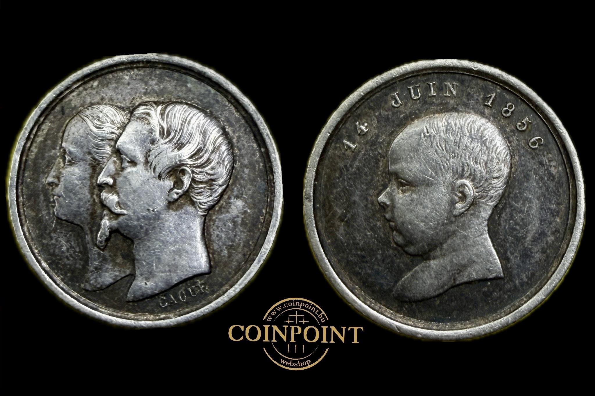 III.Napoleon ezüst zseton (1856) IV.Napoleon születésére