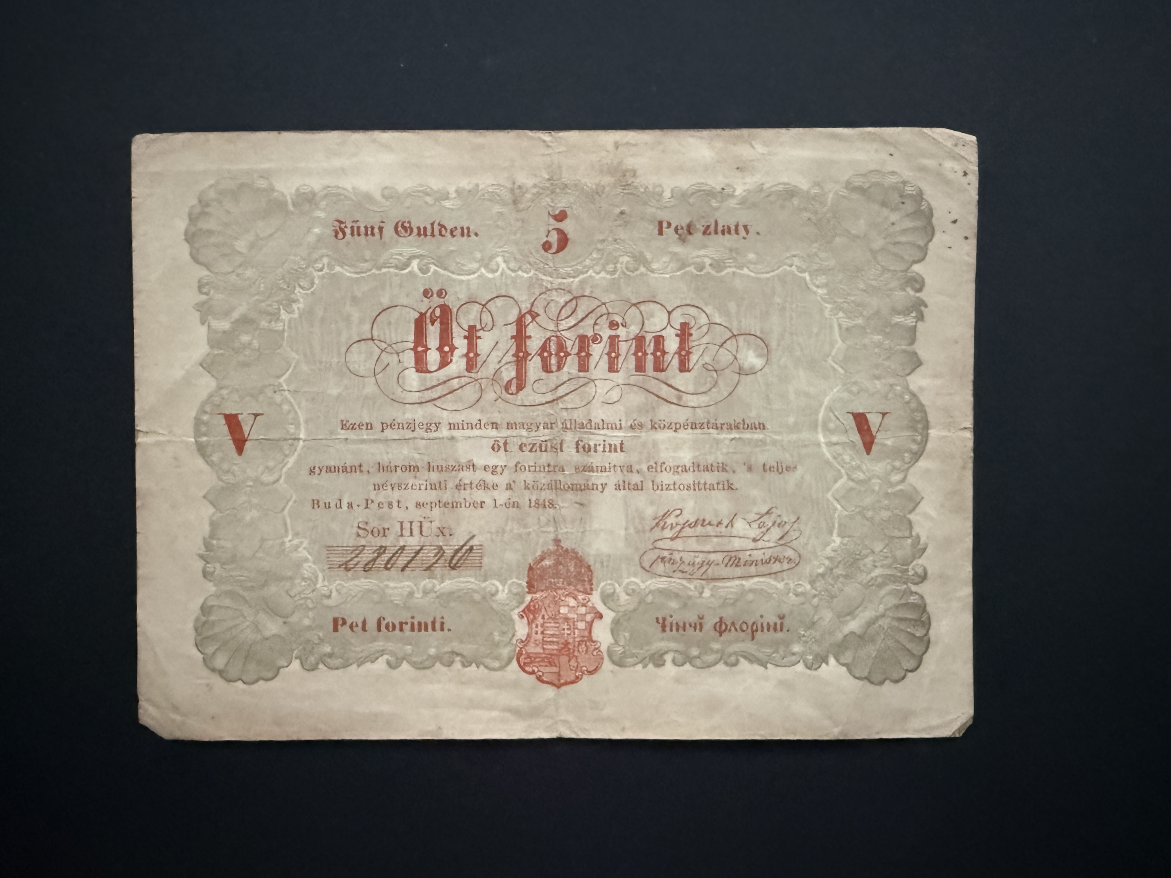 Szabadságharc 5 Forint (1848) VF Adamo G109