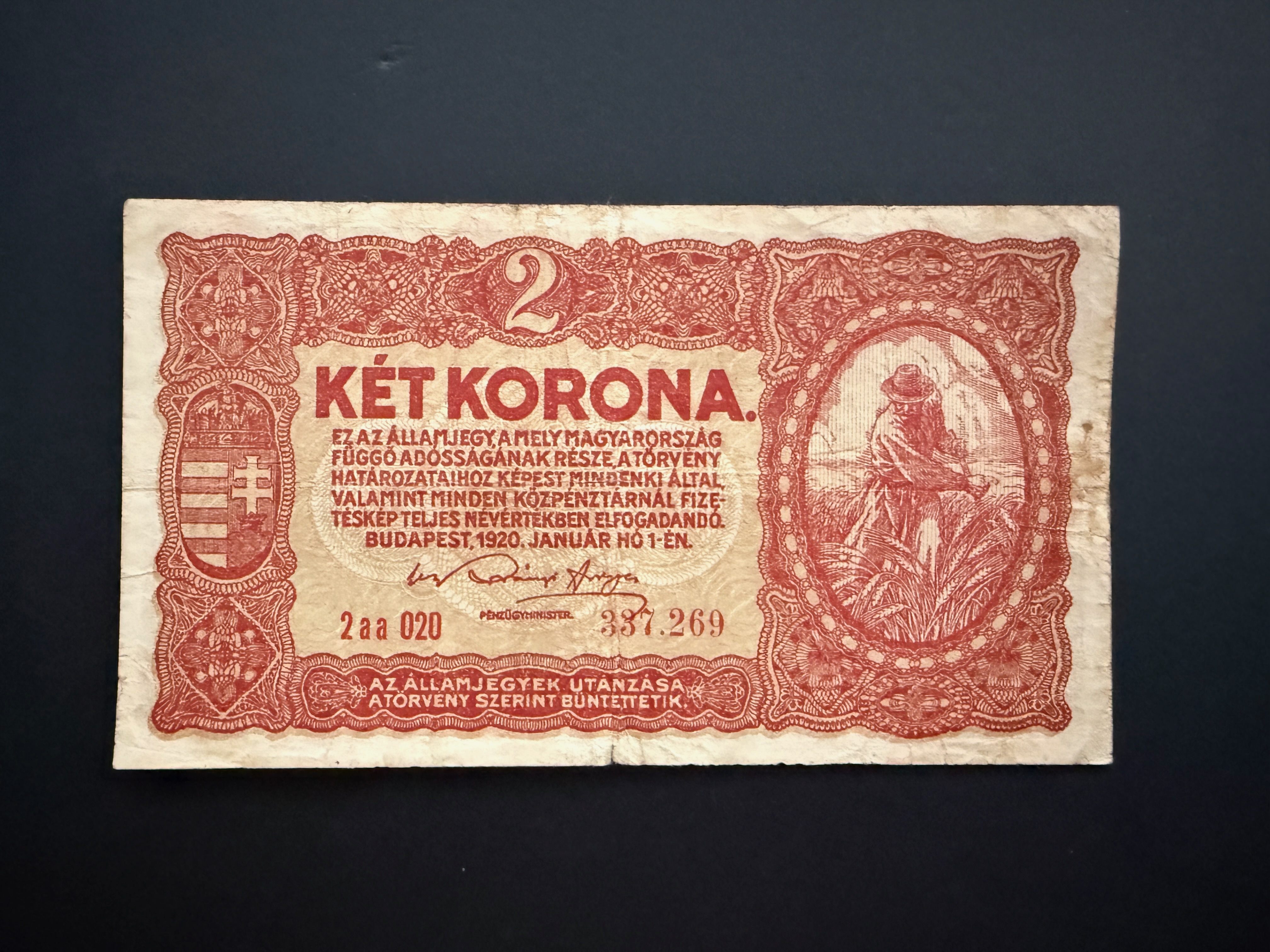 2 Korona 1920  Adamo K7 VF