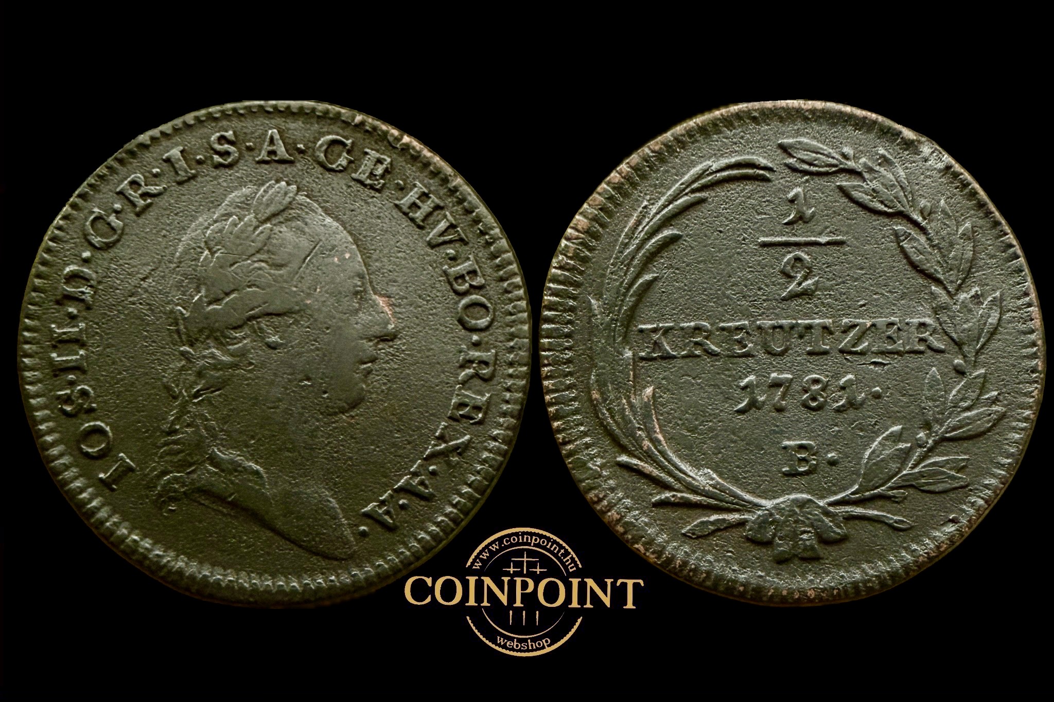 II. József 1/2 krajcár (1781)B - II. József 1780-1790