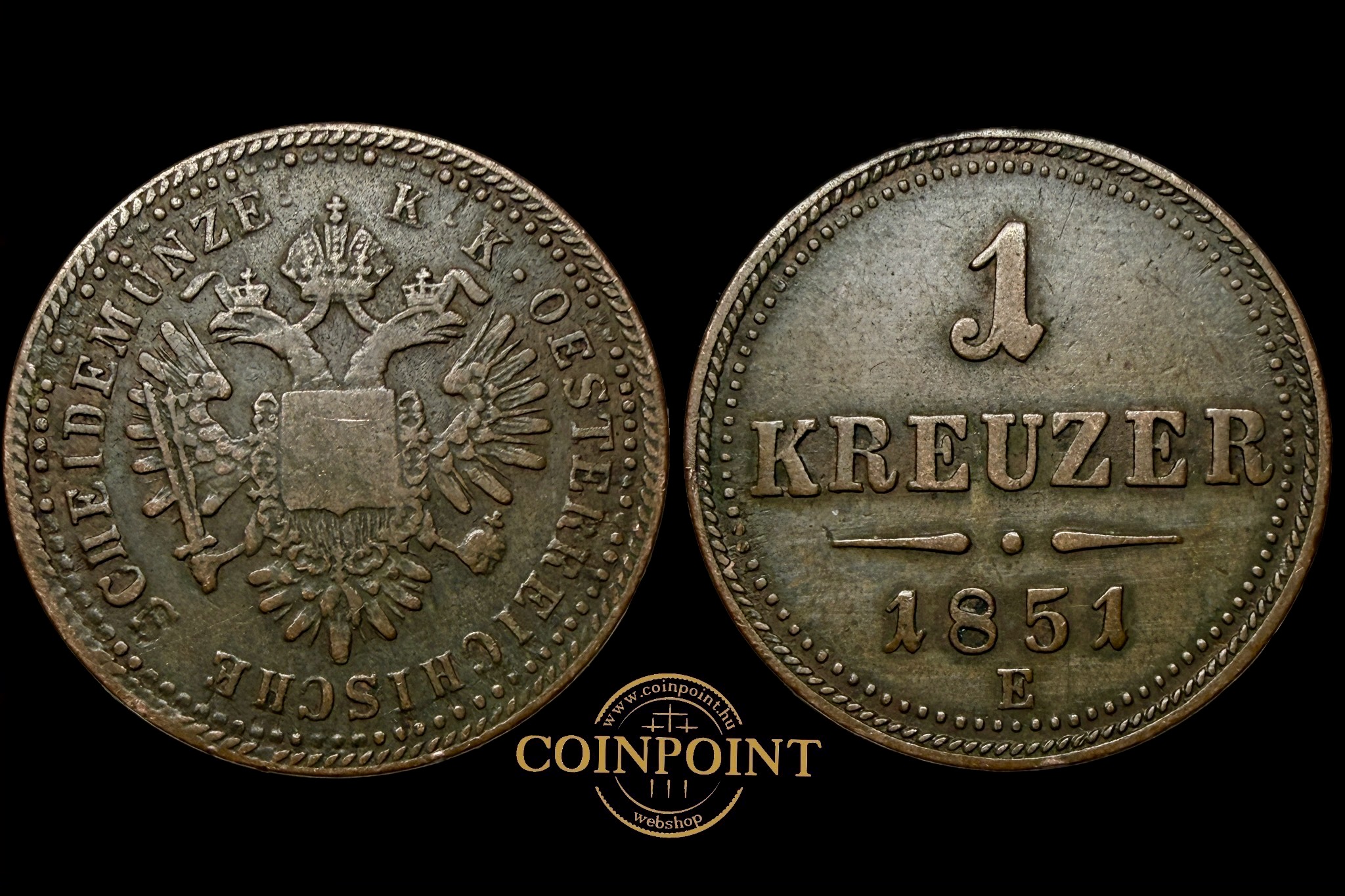 Ferenc József 1 Krajcár 1851E Adamo M4