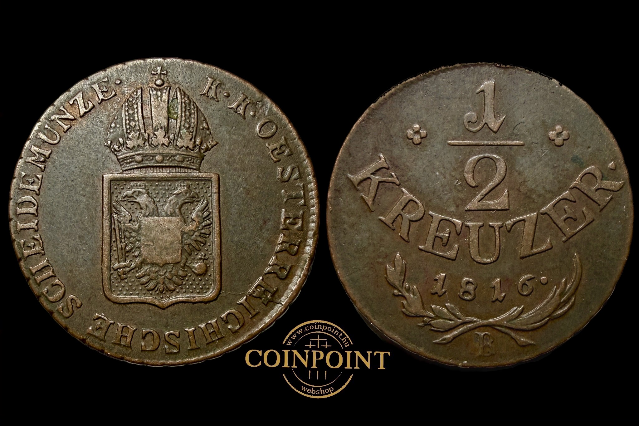 Ferenc 1/2 krajcár (1816)B Adamo C13