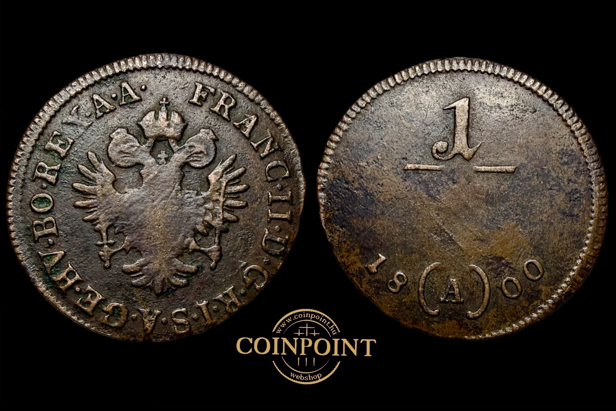 Ferenc 1/4 krajcár (1800)A KM2105 R! Hibás veret!