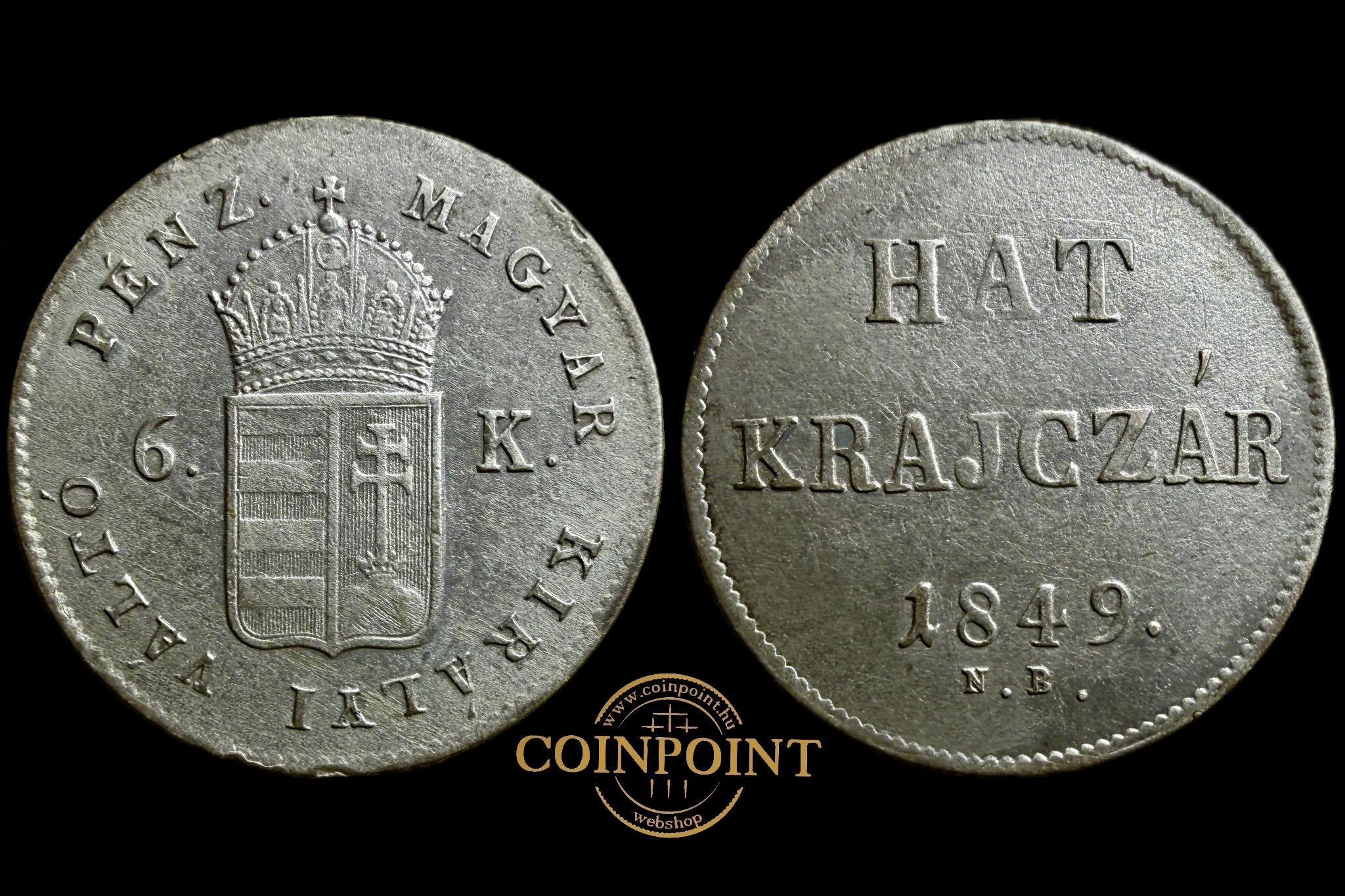 Szabadságharc 6 Krajcár 1849 N-B Adamo B3