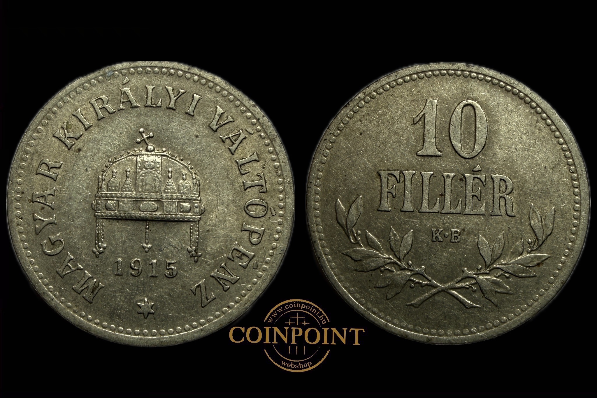Magyar Királyi Váltópénz 10 Fillér 1915 KB Adamo K3.1